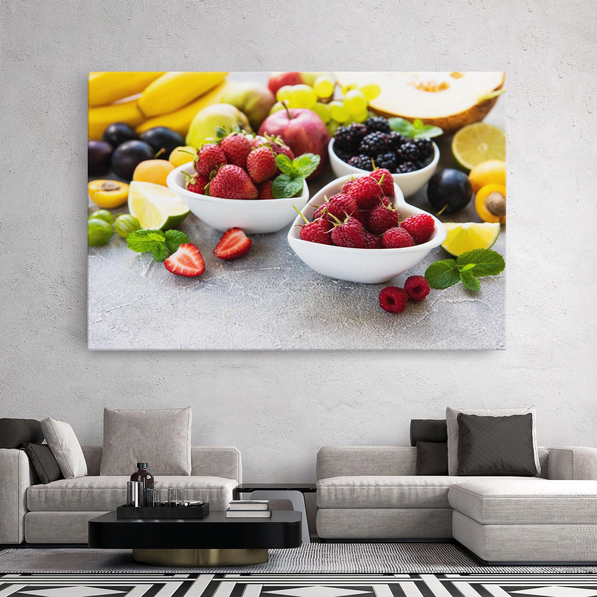 Tablou Canvas Heart Fresh Fruits mockup 2