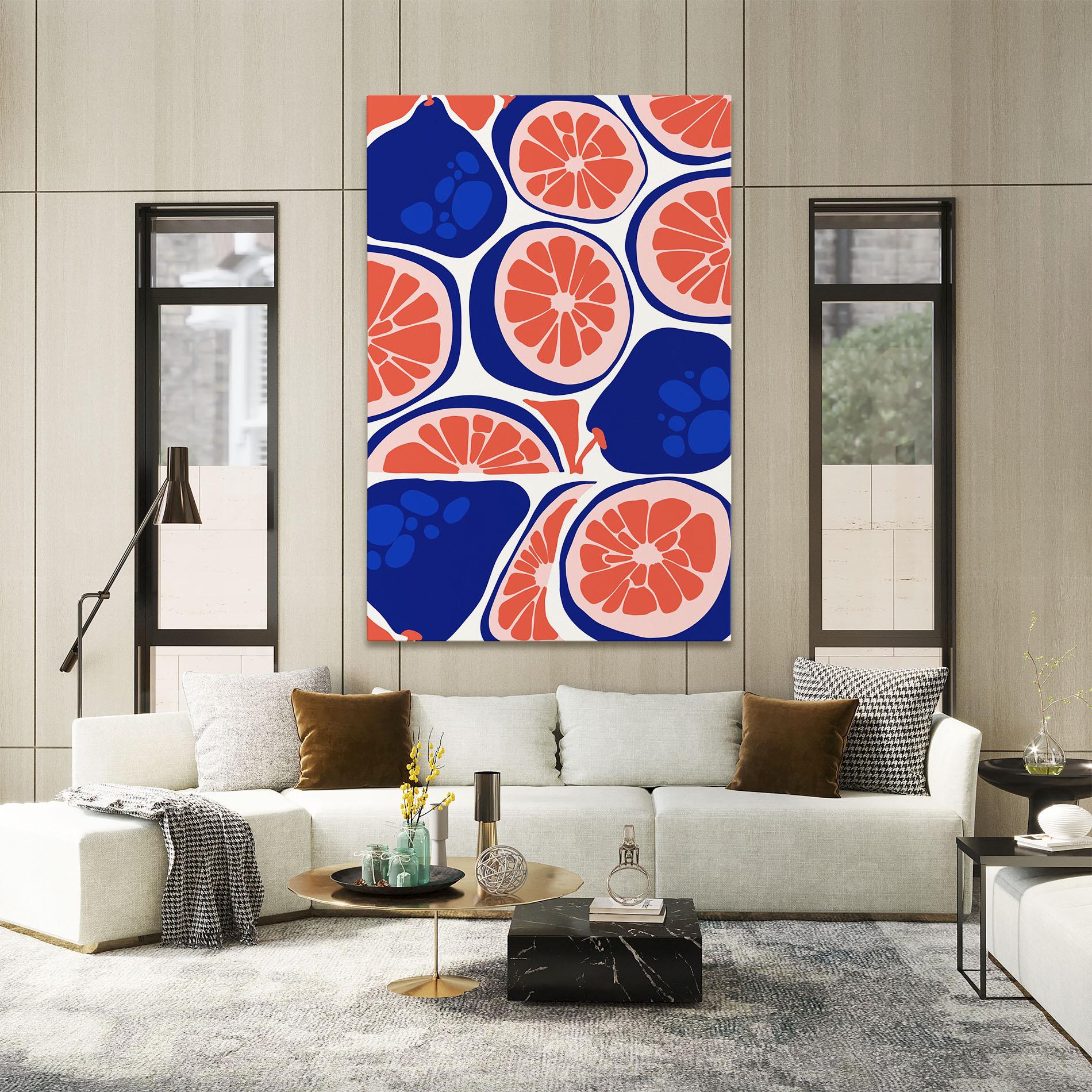 Tablou Canvas Blue Pink Fruit mockup 2