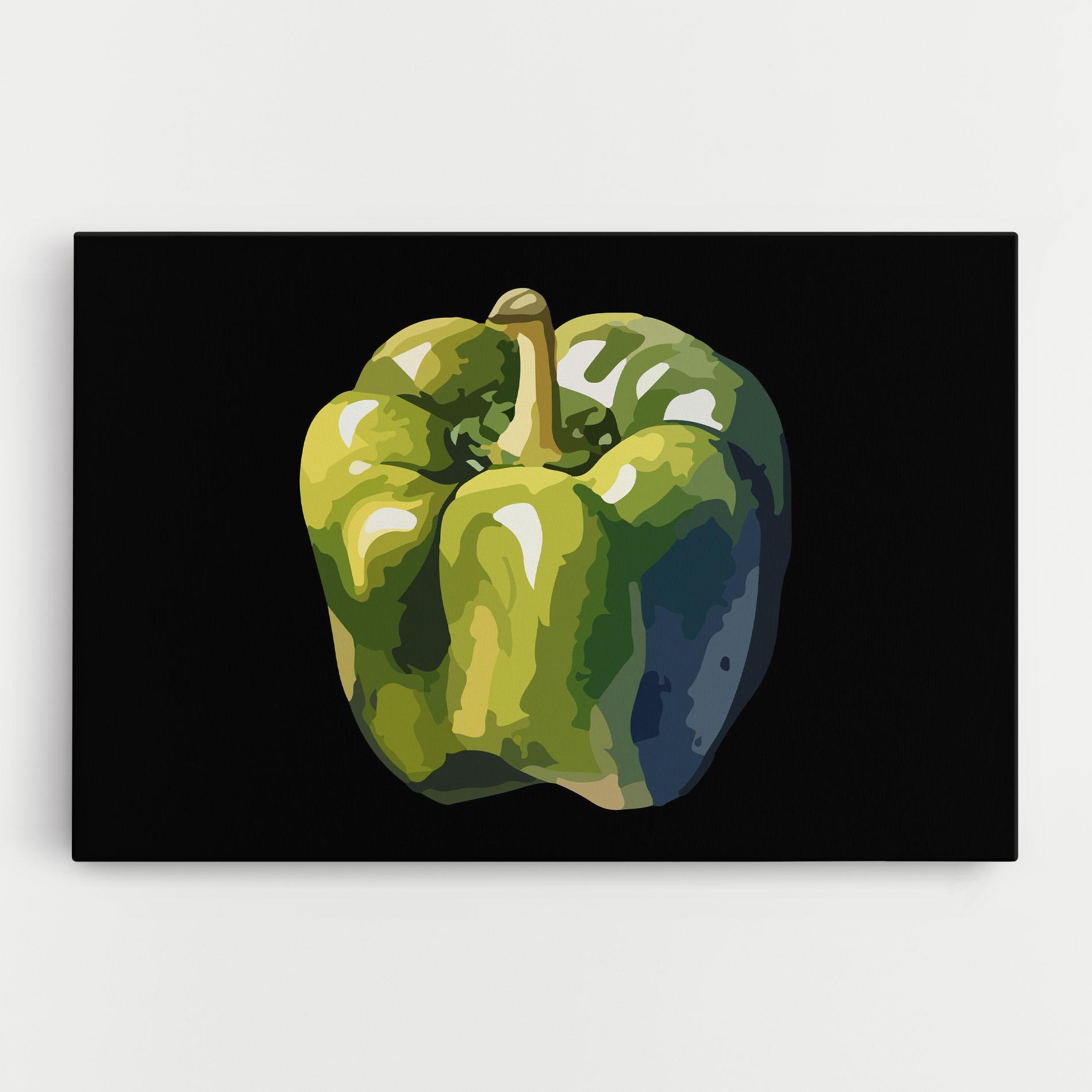 Tablou Canvas Bellpepper Green Grey mockup 0