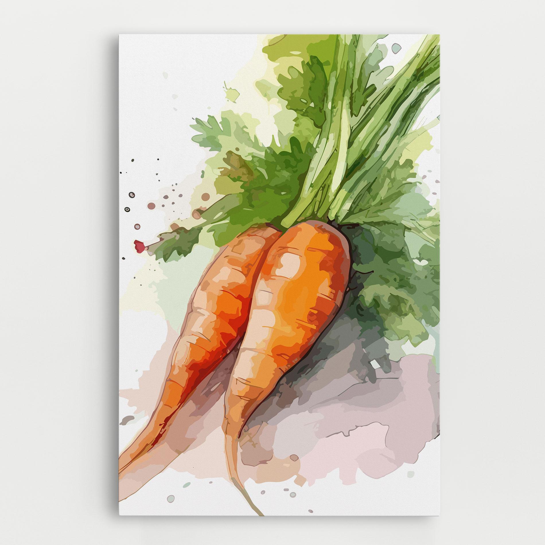 Tablou Canvas Carrot Watercolor mockup 0