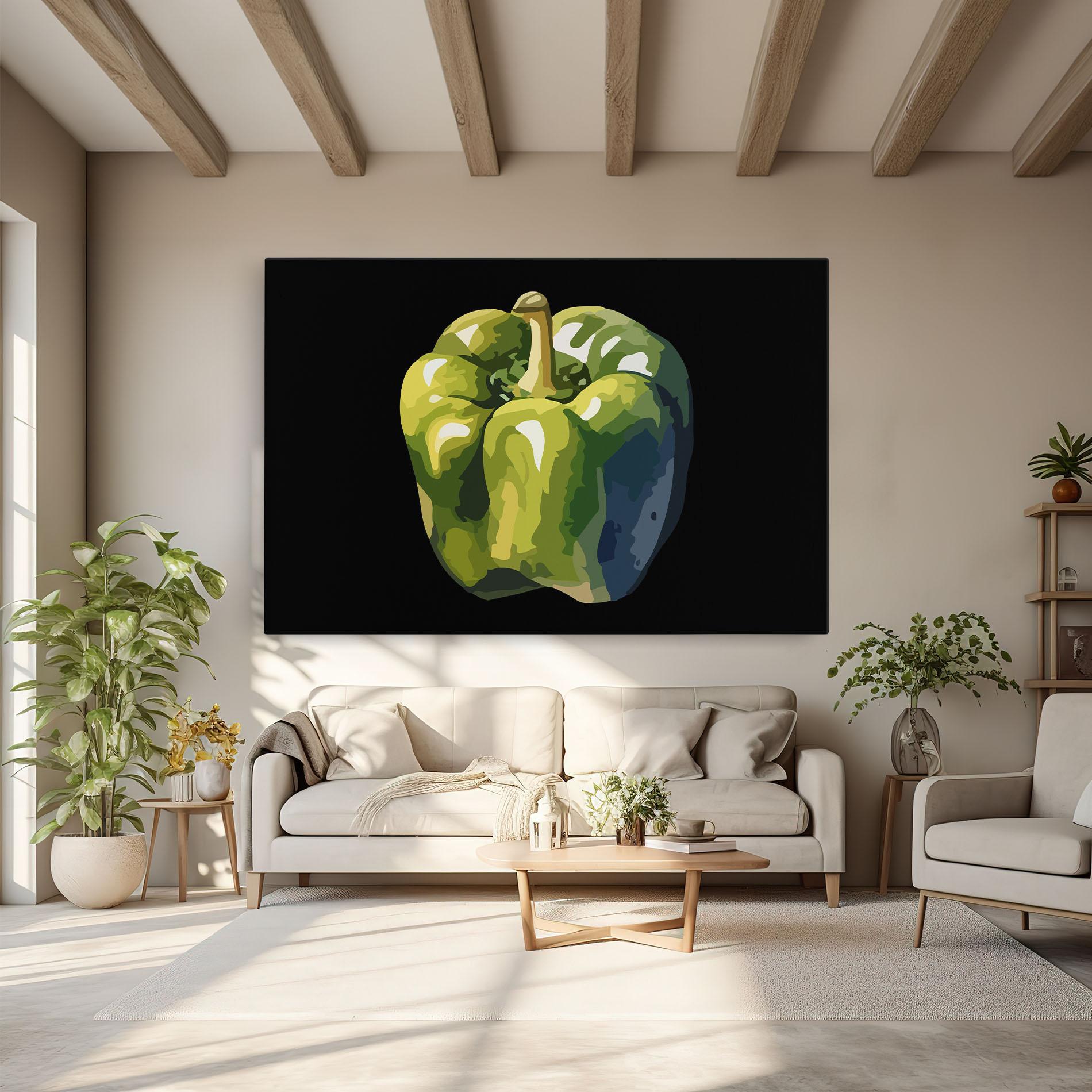 Tablou Canvas Bellpepper Green Grey mockup 6