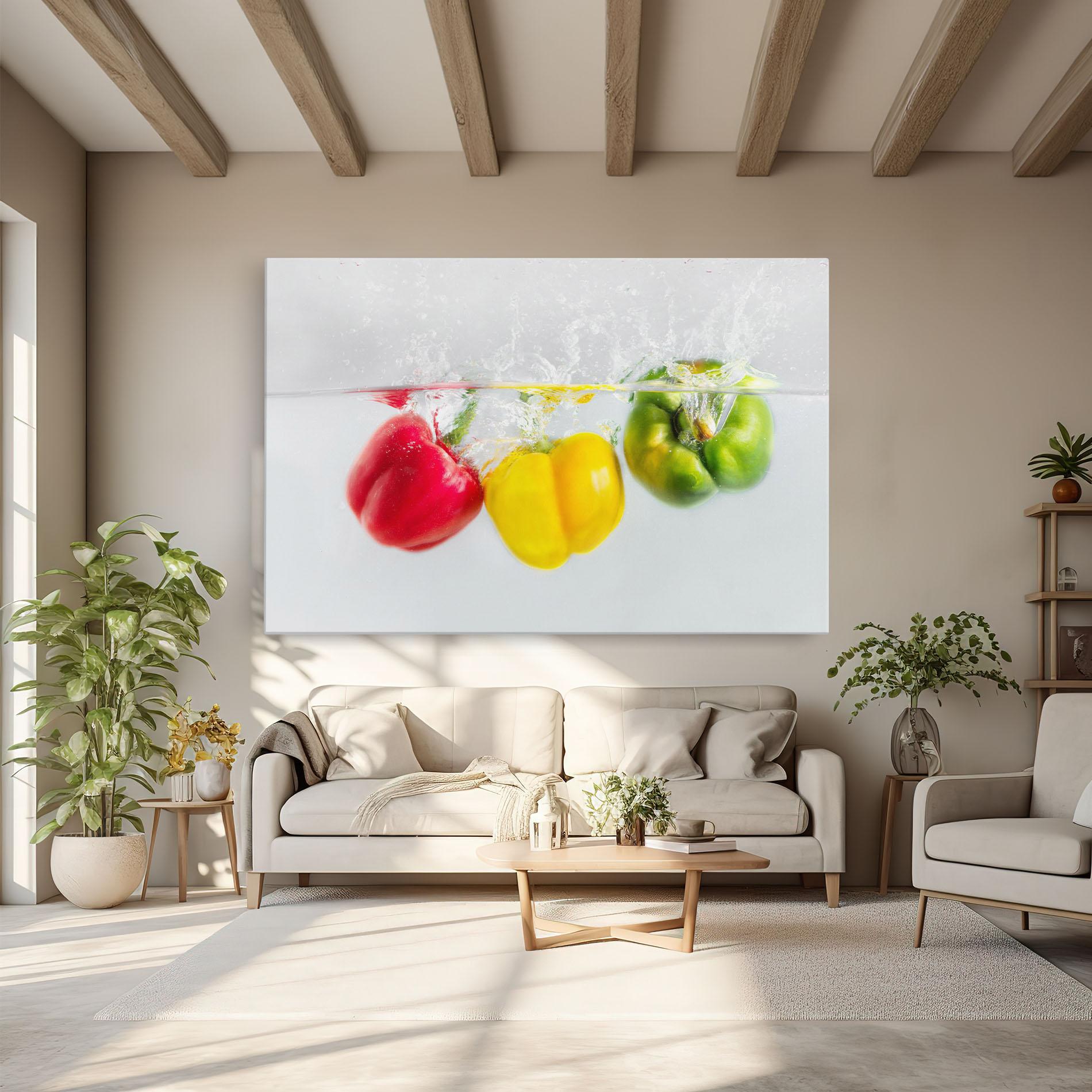 Tablou Canvas Bellpepper In Water mockup 6
