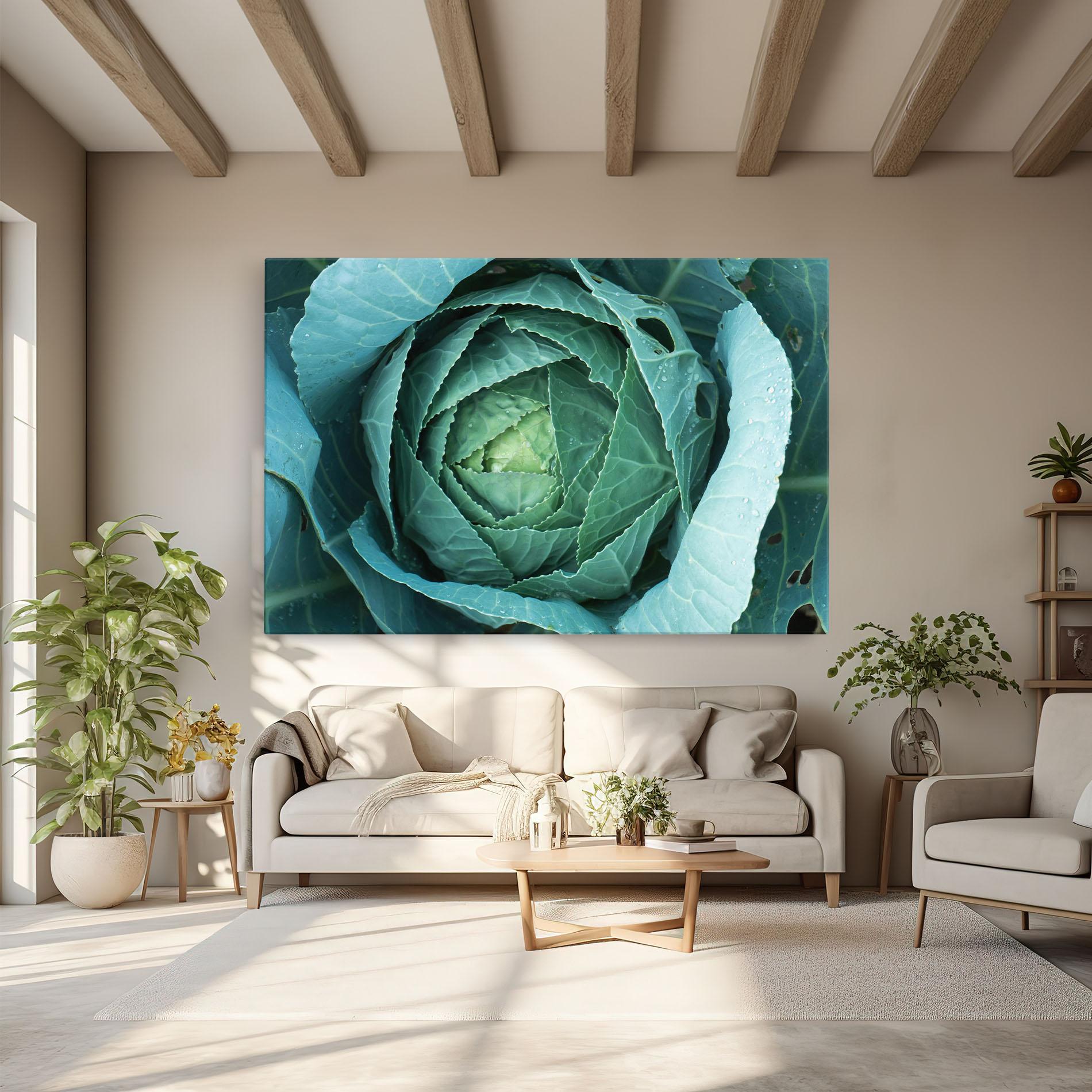 Tablou Canvas Blue Lettuce mockup 6