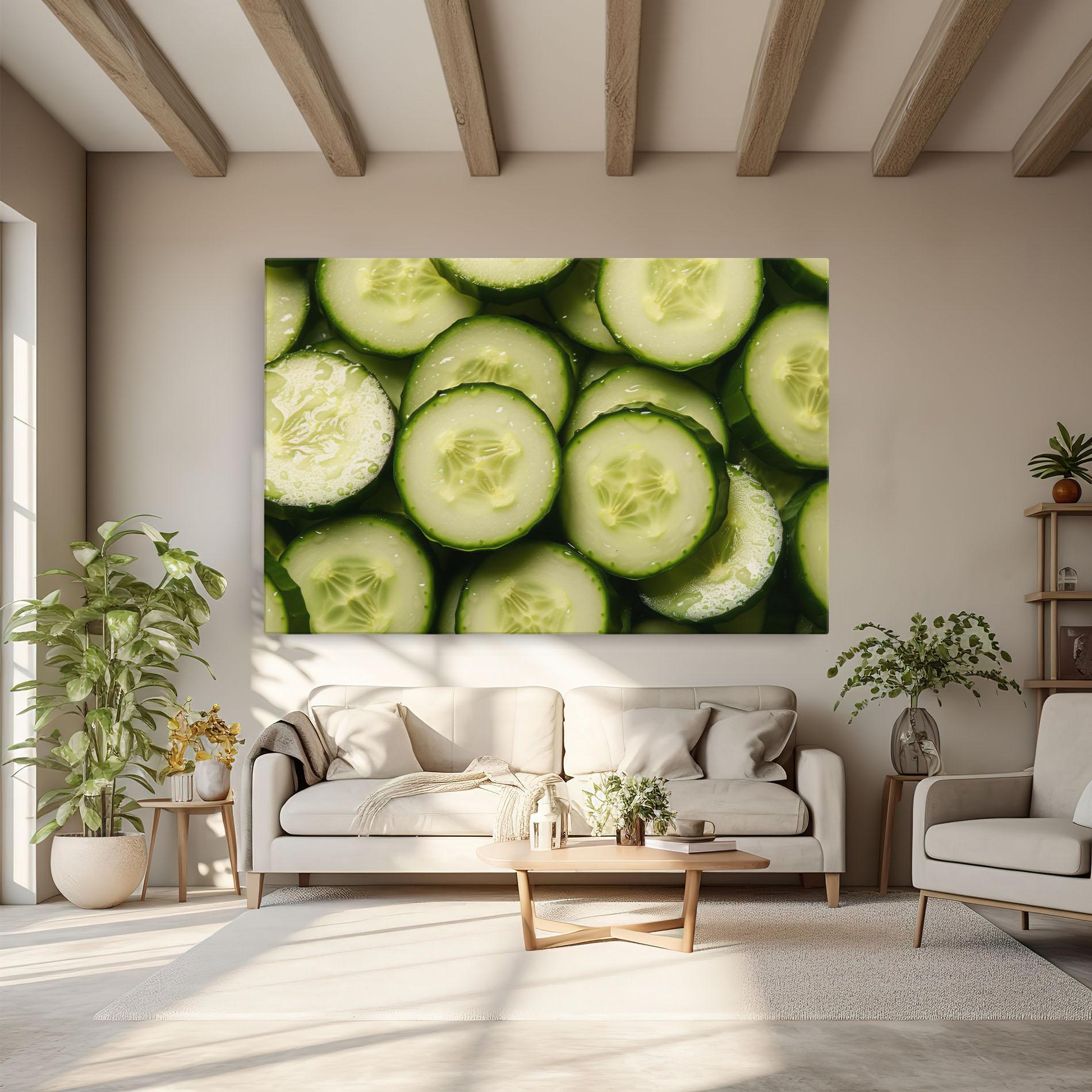 Tablou Canvas Fresh Cucumber mockup 6
