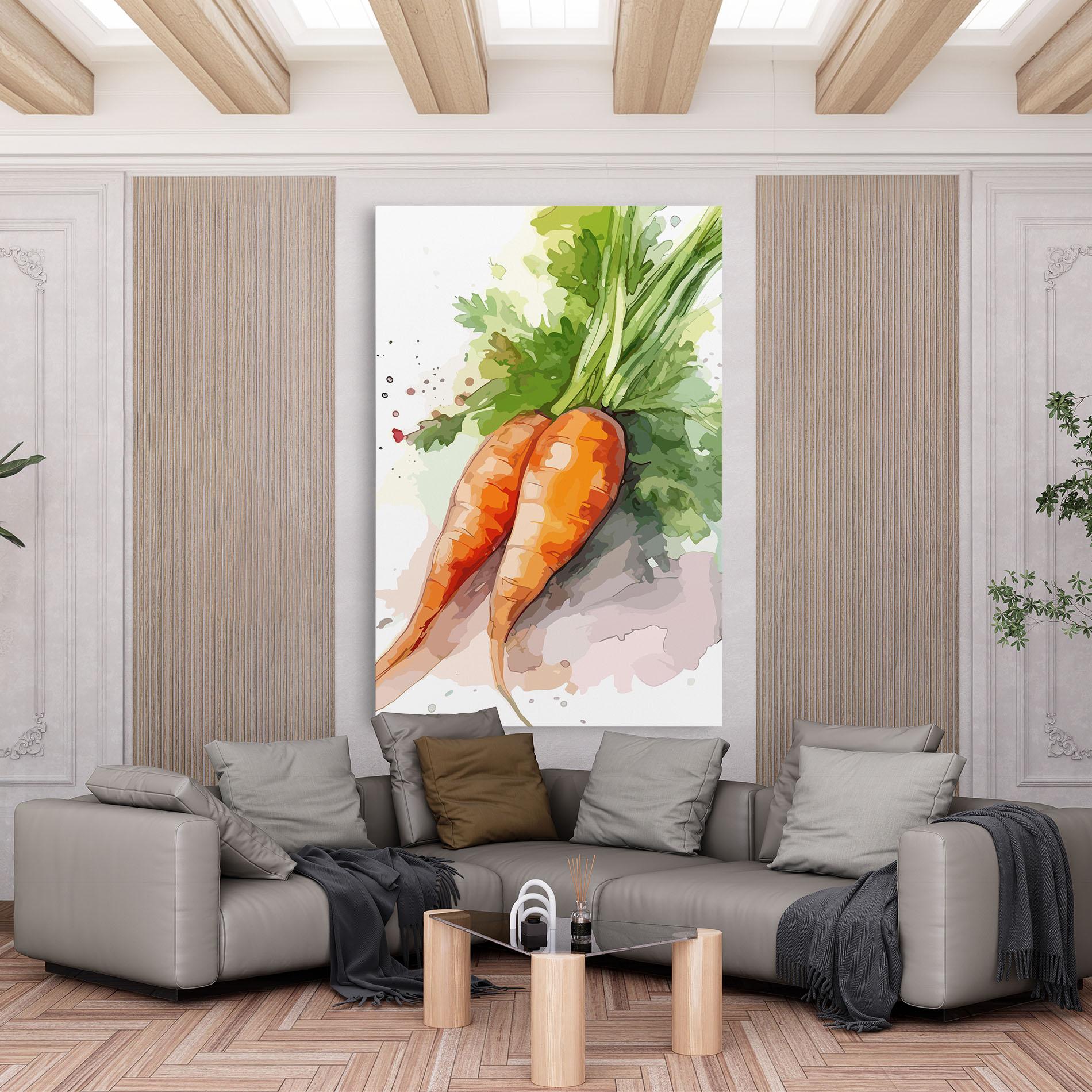 Tablou Canvas Carrot Watercolor mockup 6