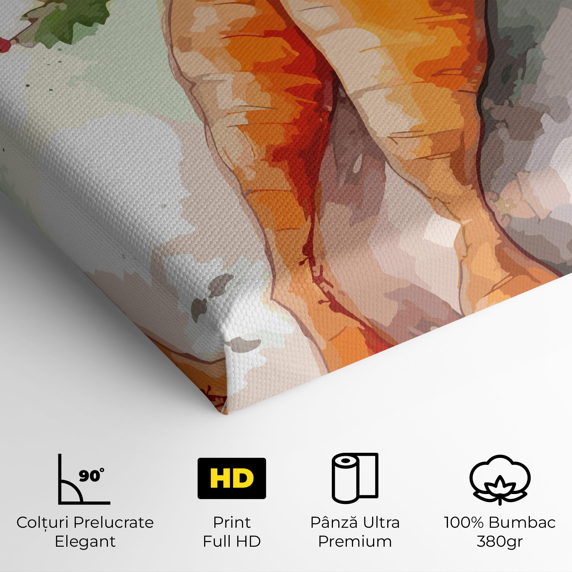 Tablou Canvas Carrot Watercolor mockup 4
