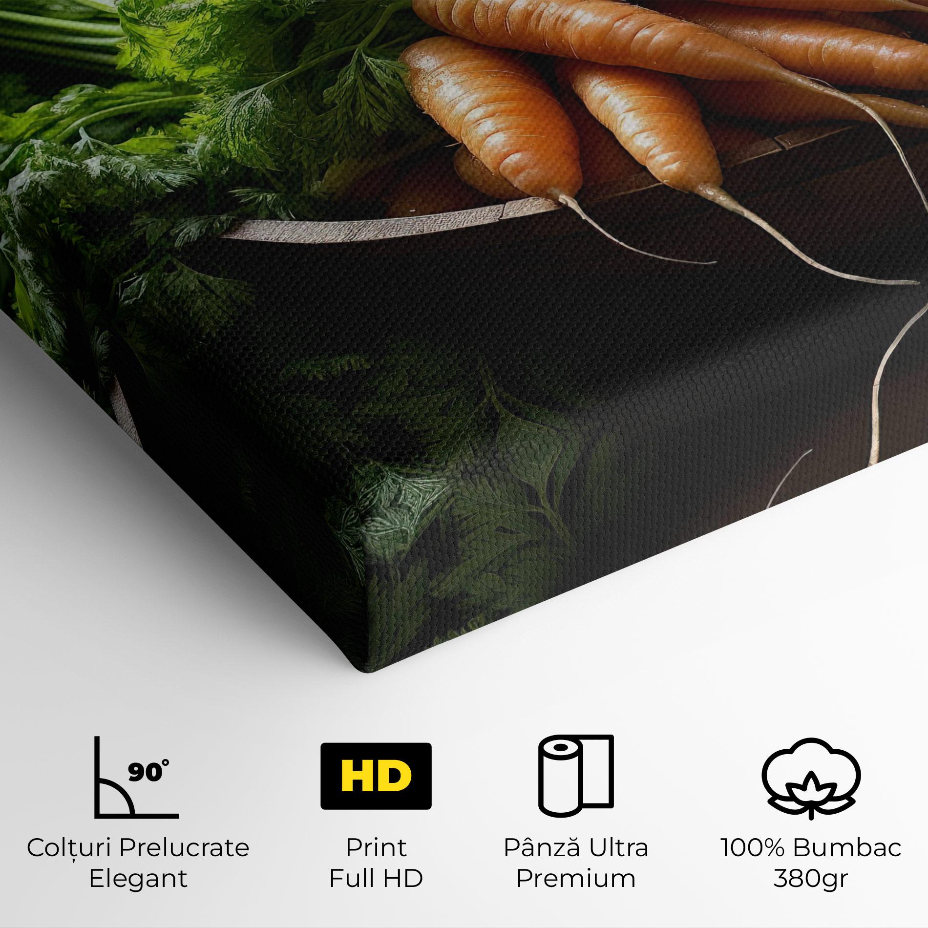 Tablou Canvas Fresh Carrots Basket mockup 4