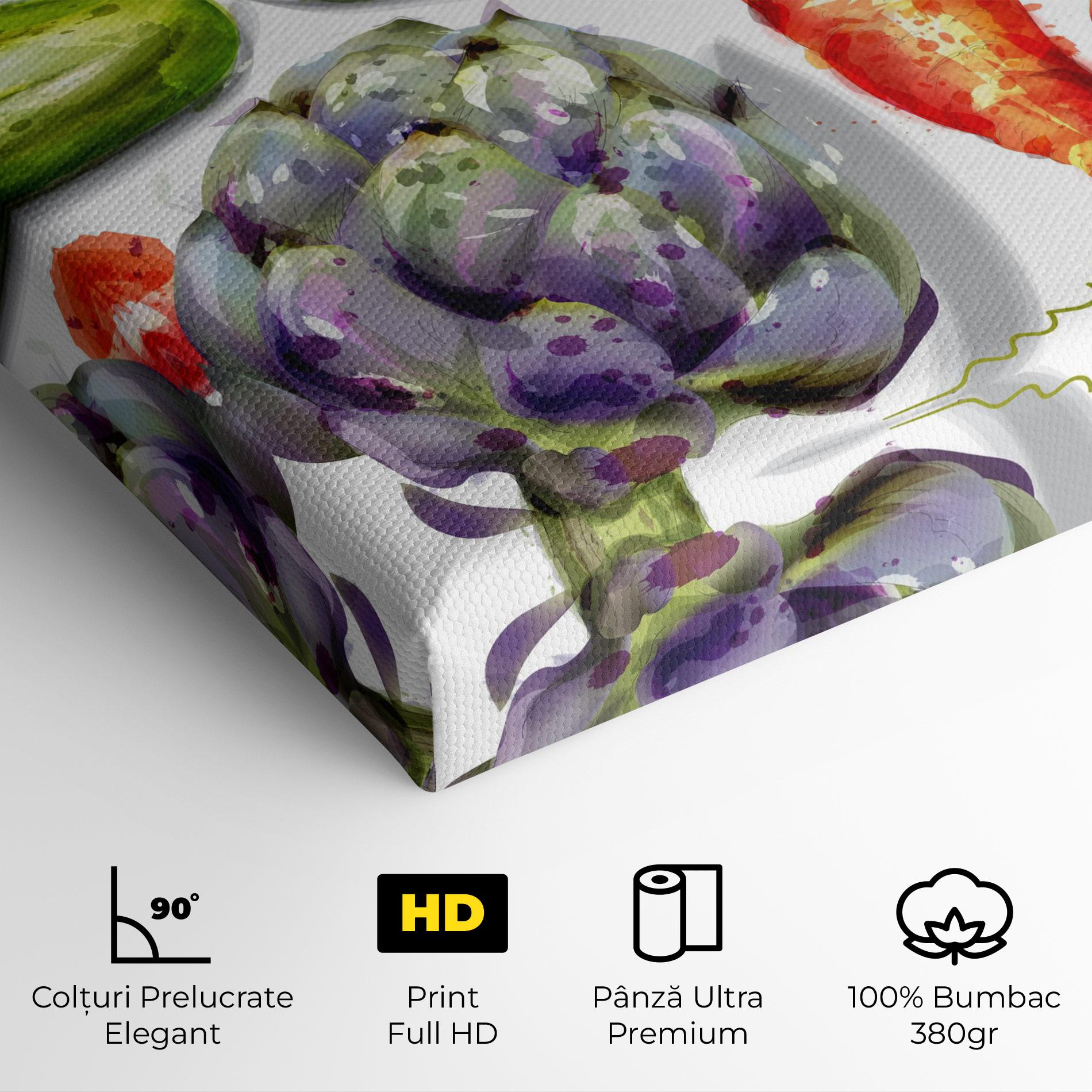 Tablou Canvas Watercolor Vegetables mockup 4