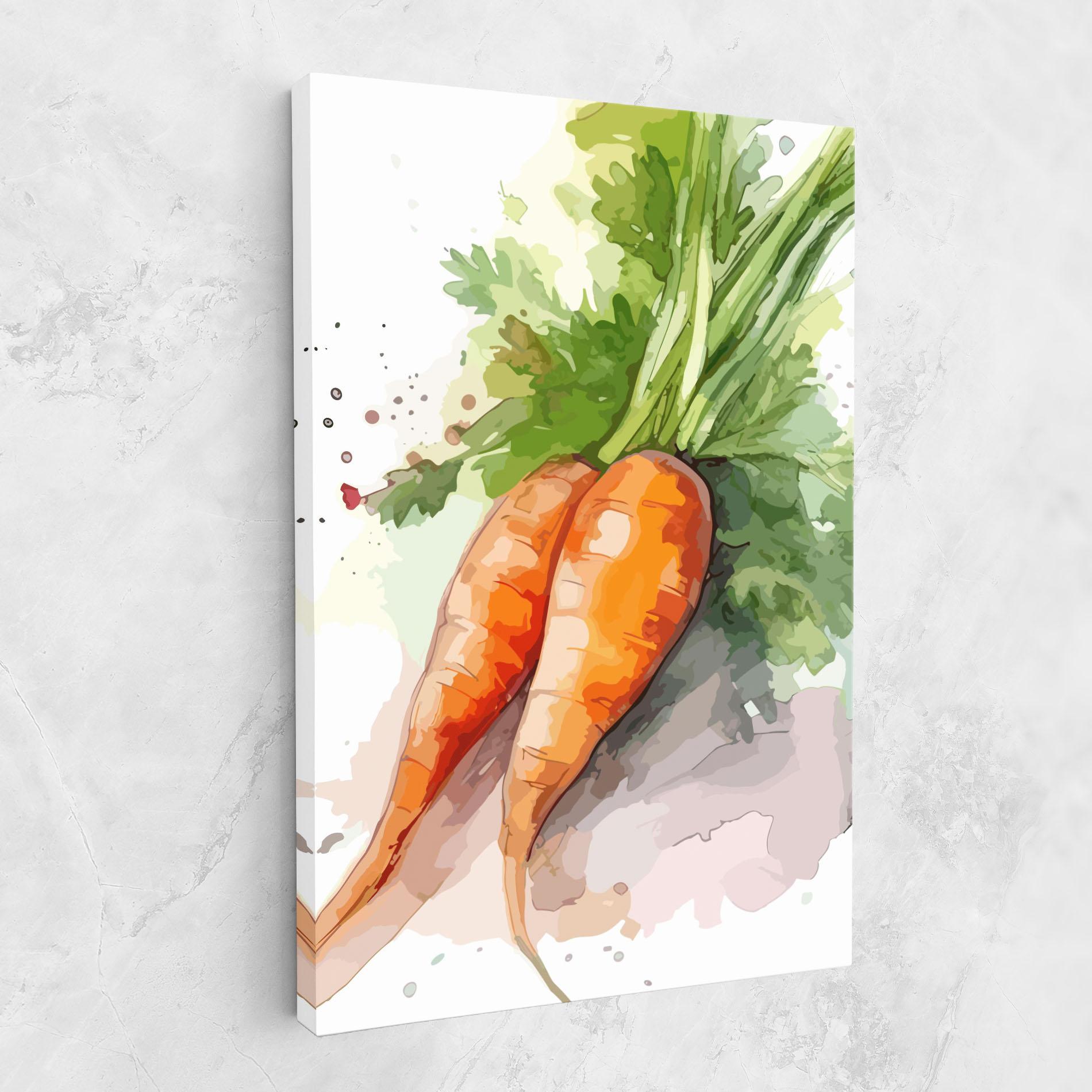 Tablou Canvas Carrot Watercolor mockup 1