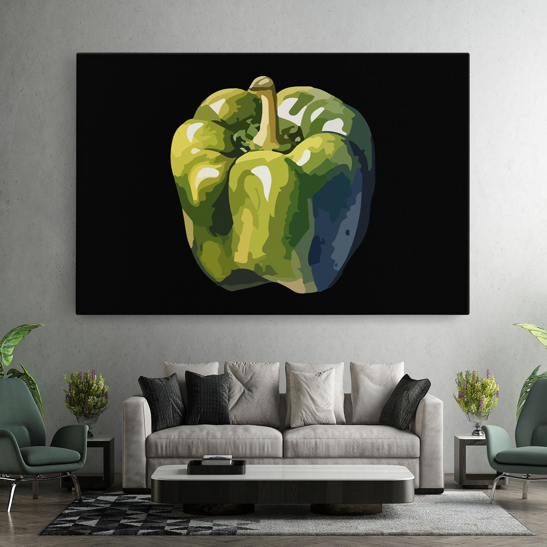 Tablou Canvas Bellpepper Green Grey mockup 7