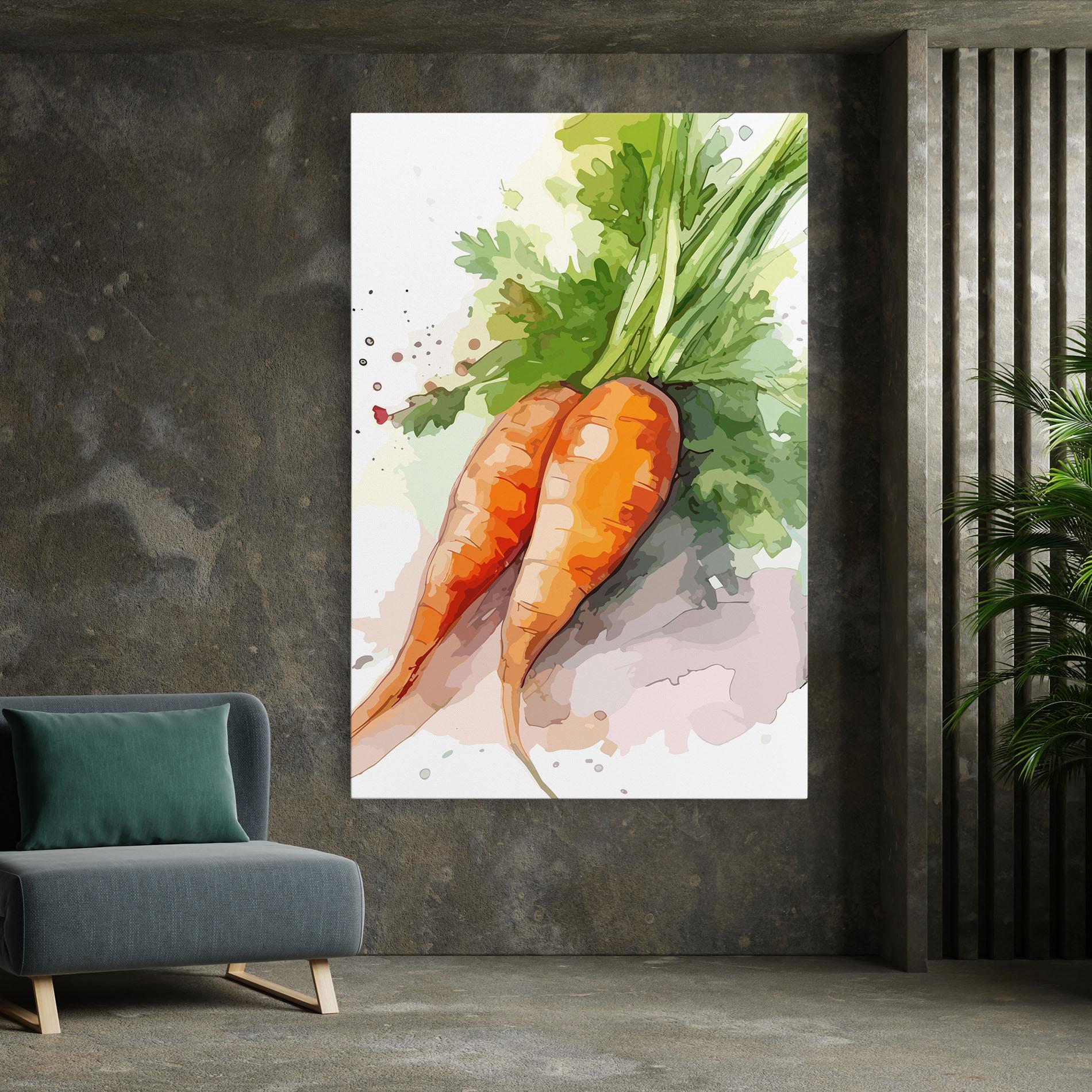 Tablou Canvas Carrot Watercolor mockup 7