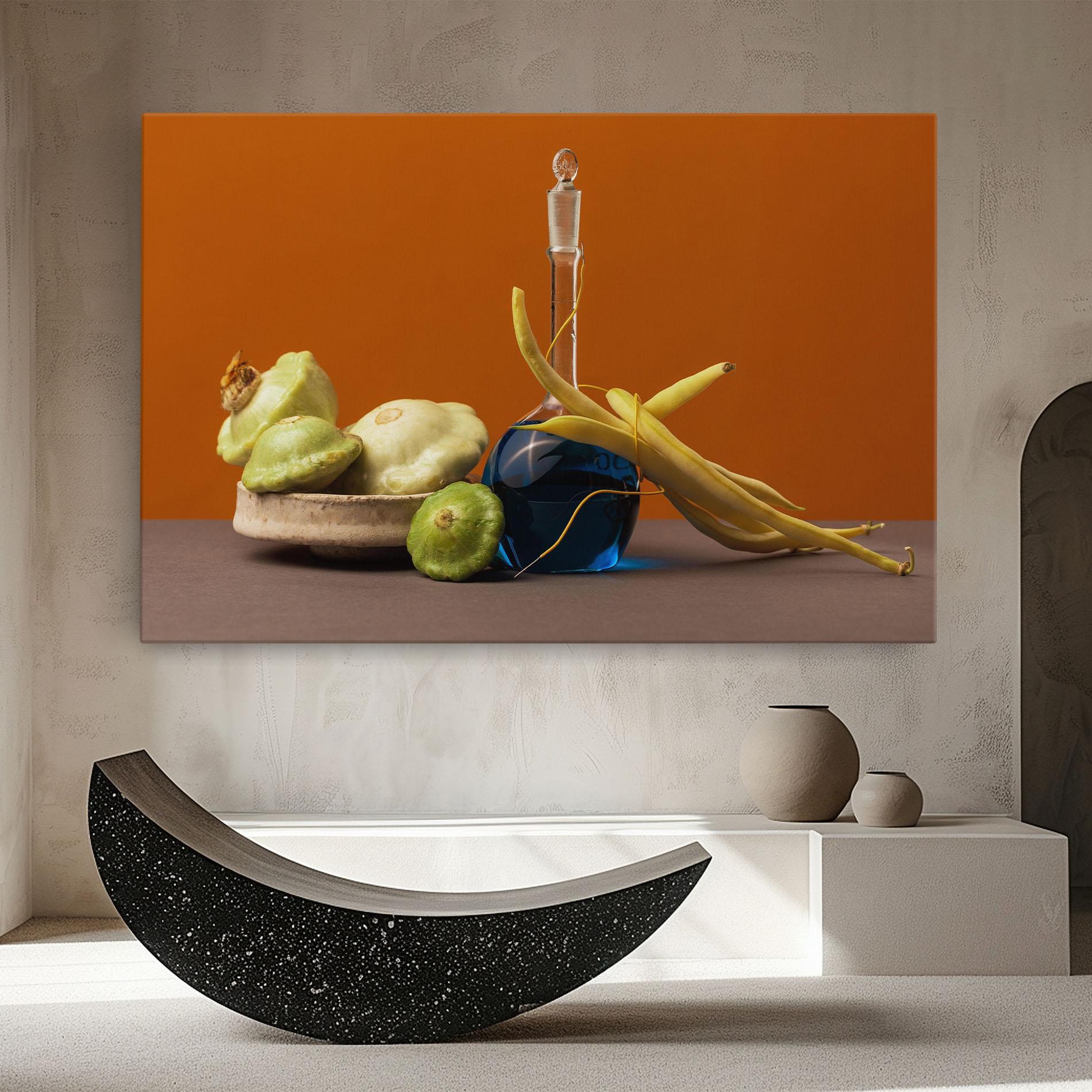 Tablou Canvas Vegetables Blue Liquid mockup 8