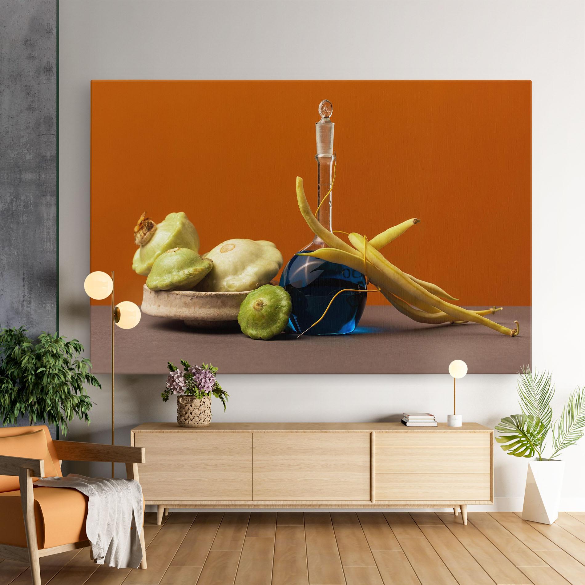 Tablou Canvas Vegetables Blue Liquid mockup 9
