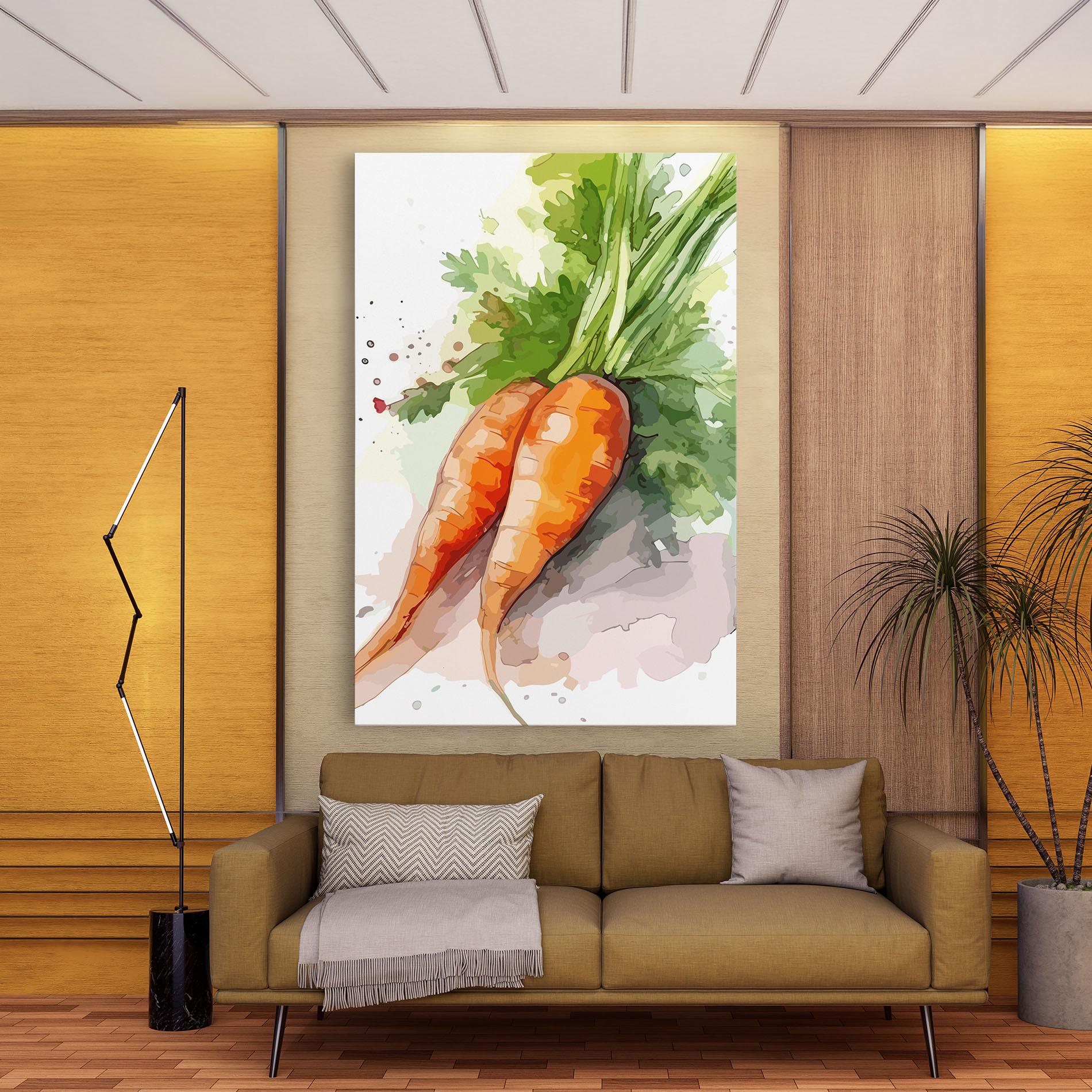 Tablou Canvas Carrot Watercolor mockup 9