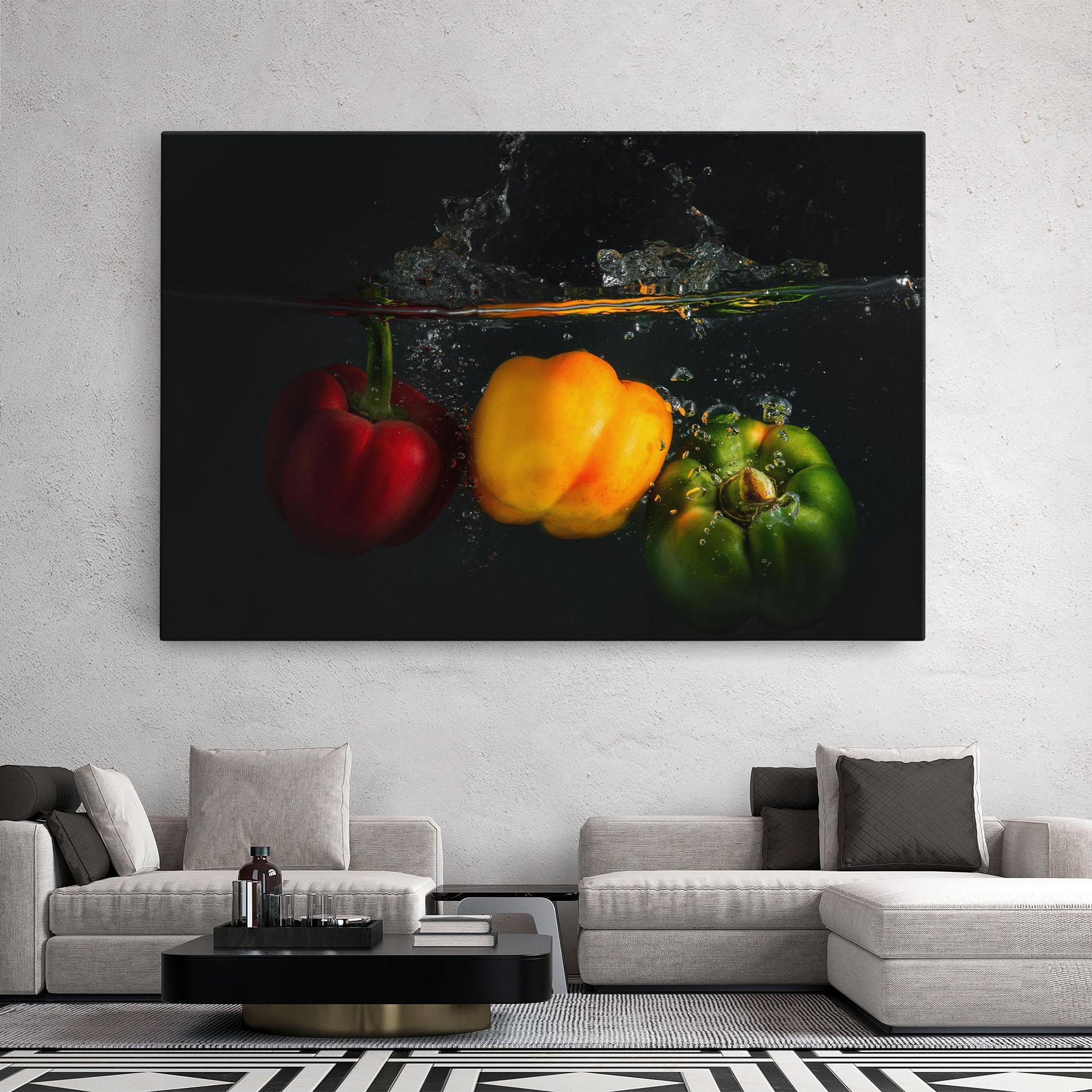 Tablou Canvas Cool Bellpepper Splash mockup 2