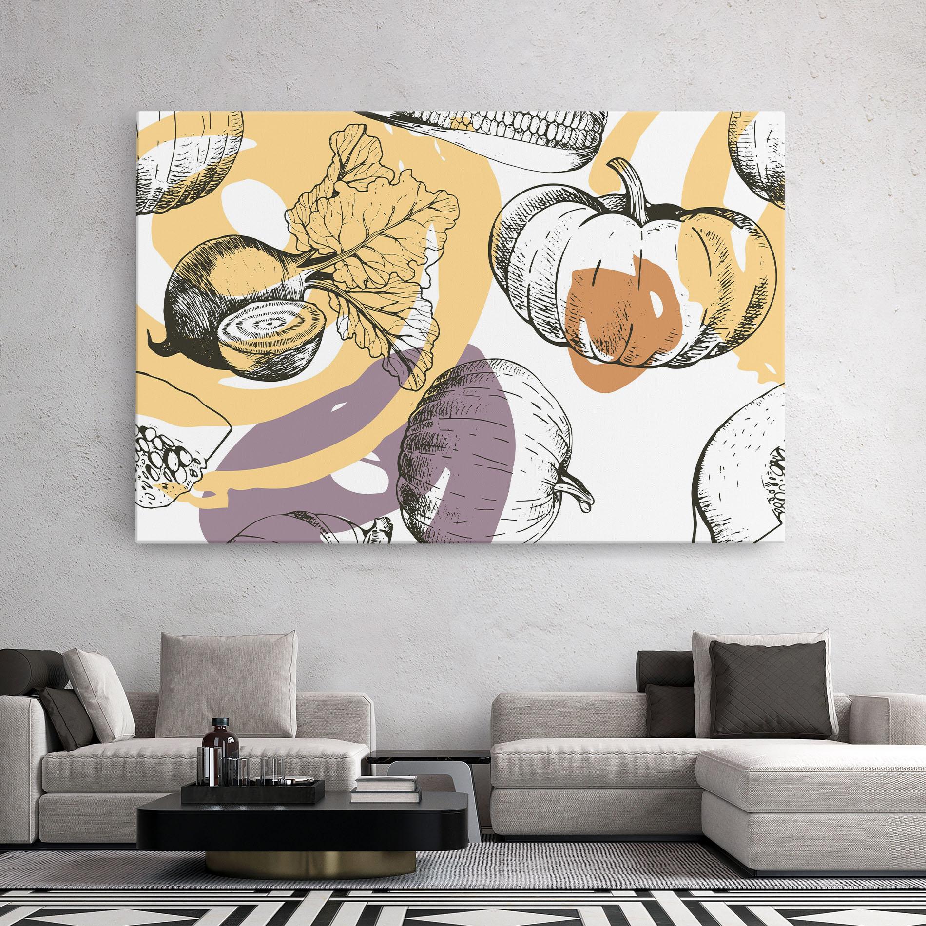 Tablou Canvas Cream Vegetables Art mockup 2