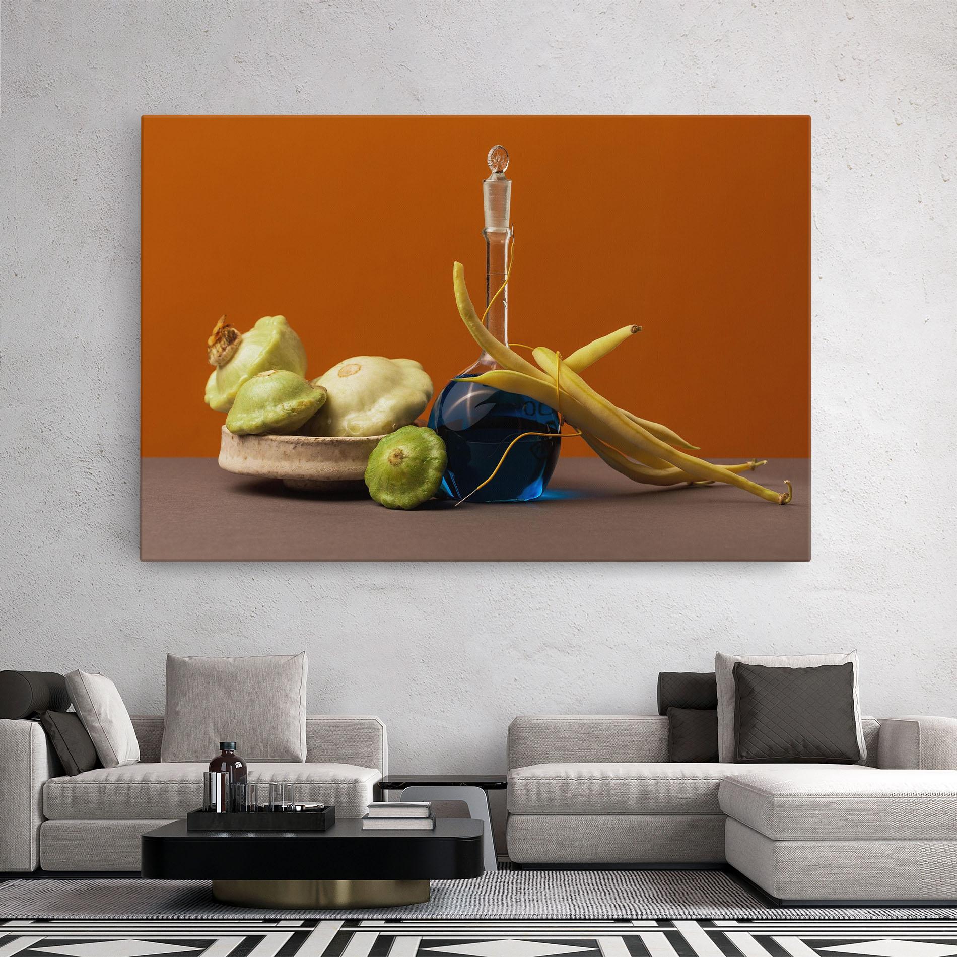 Tablou Canvas Vegetables Blue Liquid mockup 2