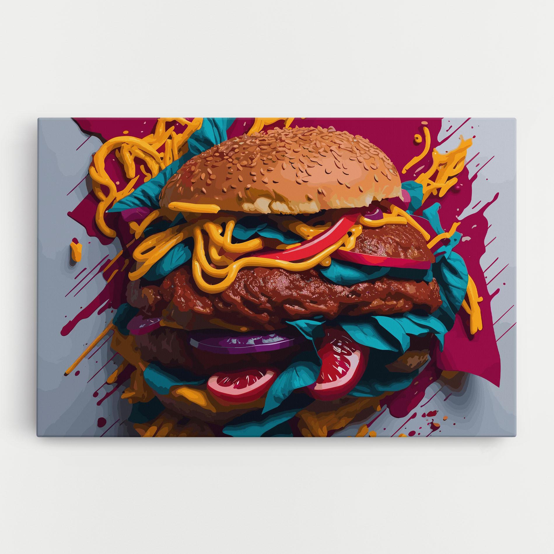 Tablou Canvas Crazy Burger mockup 0