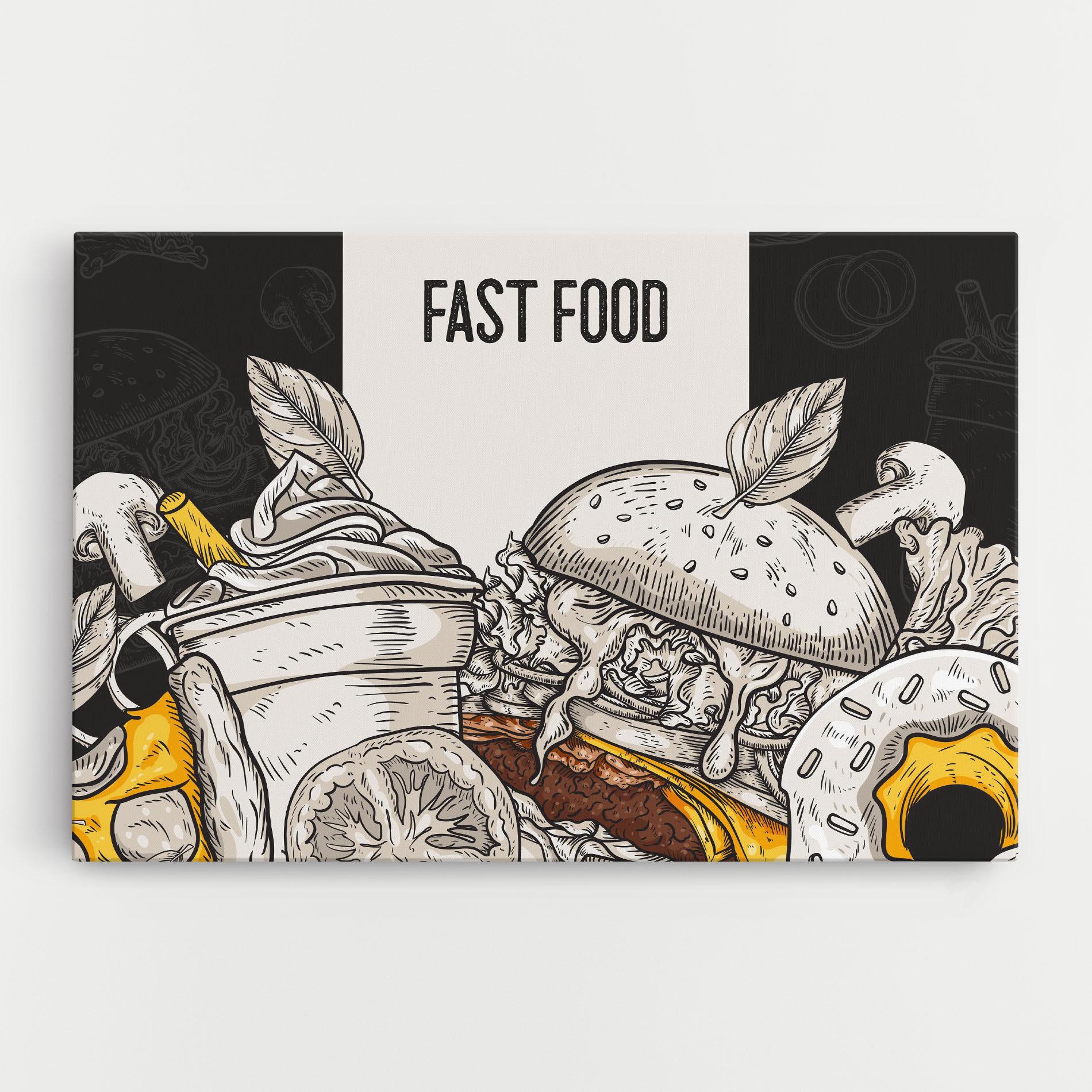 Tablou Canvas Fast Food mockup 0