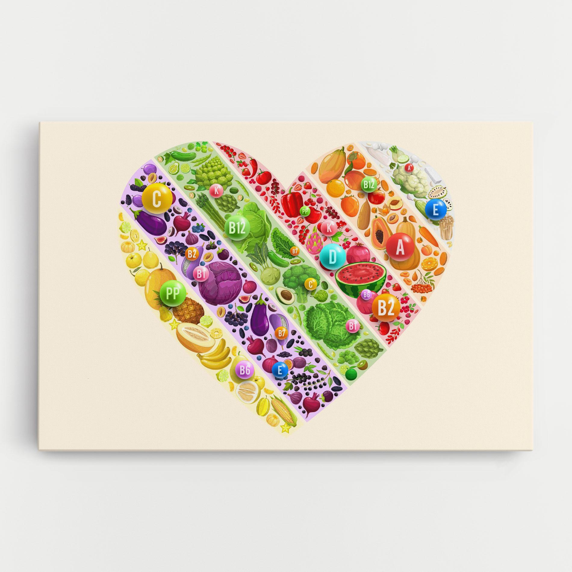 Tablou Canvas Food Heart mockup 0