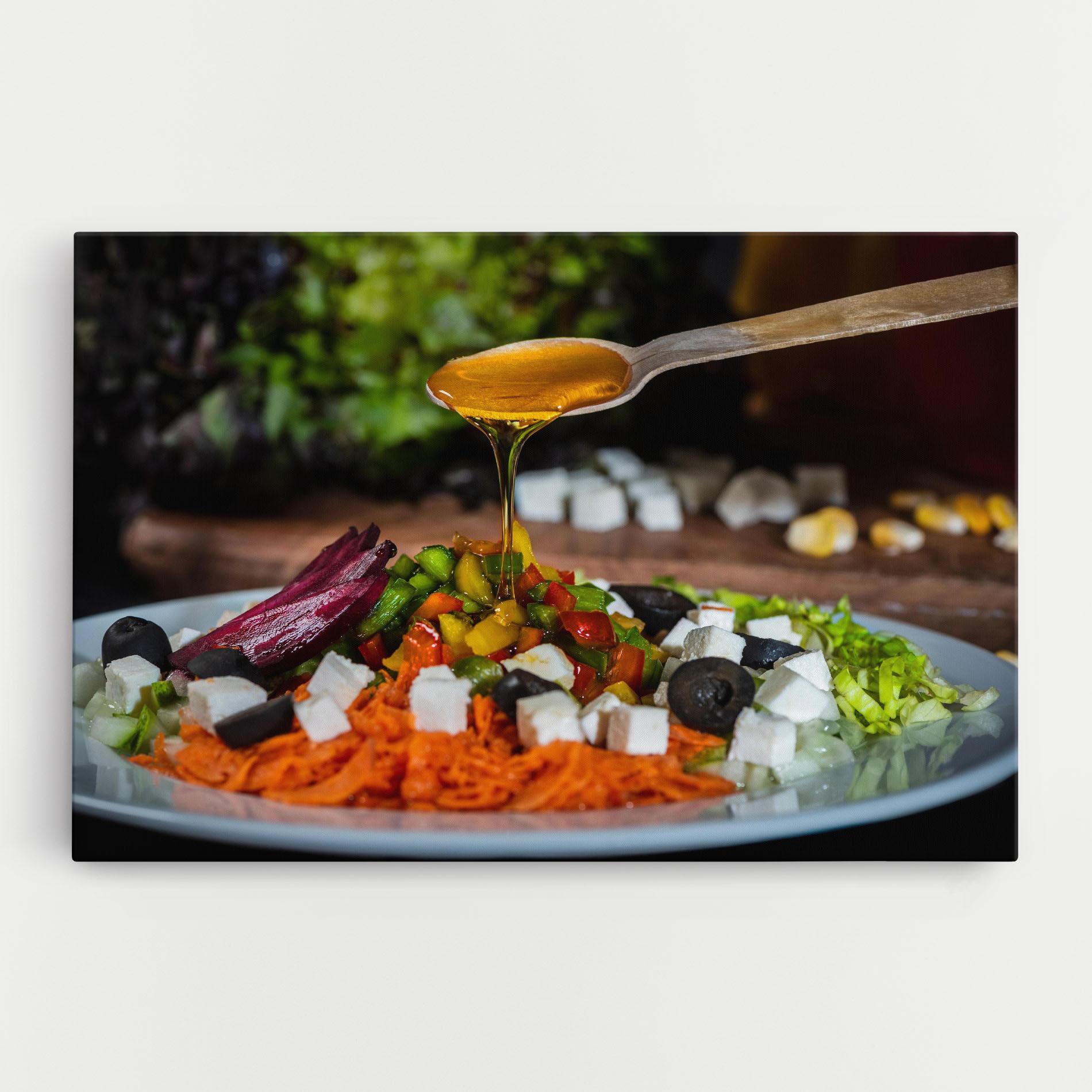 Tablou Canvas Honey Over Food mockup 0