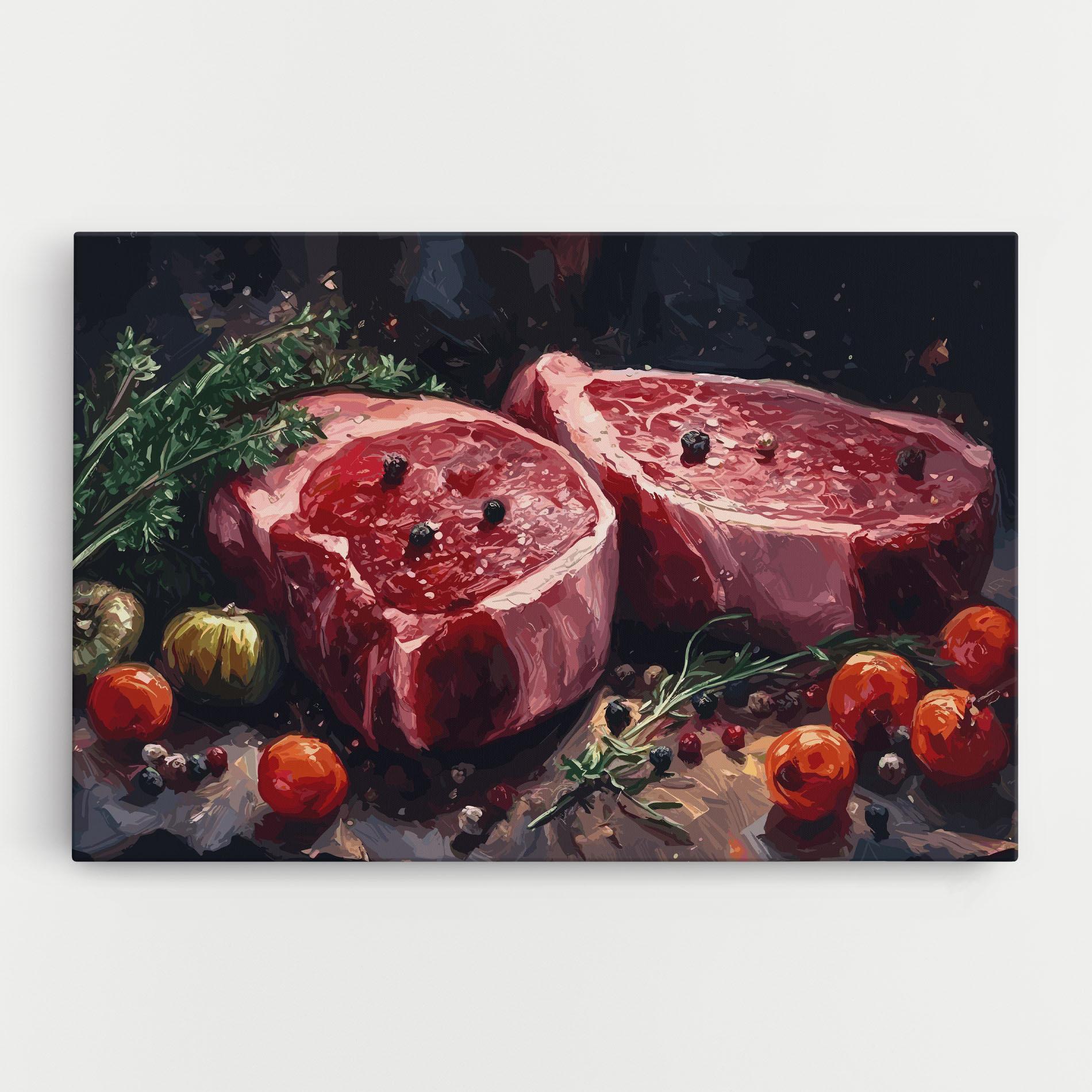 Tablou Canvas Meat With Tomatoes mockup 0