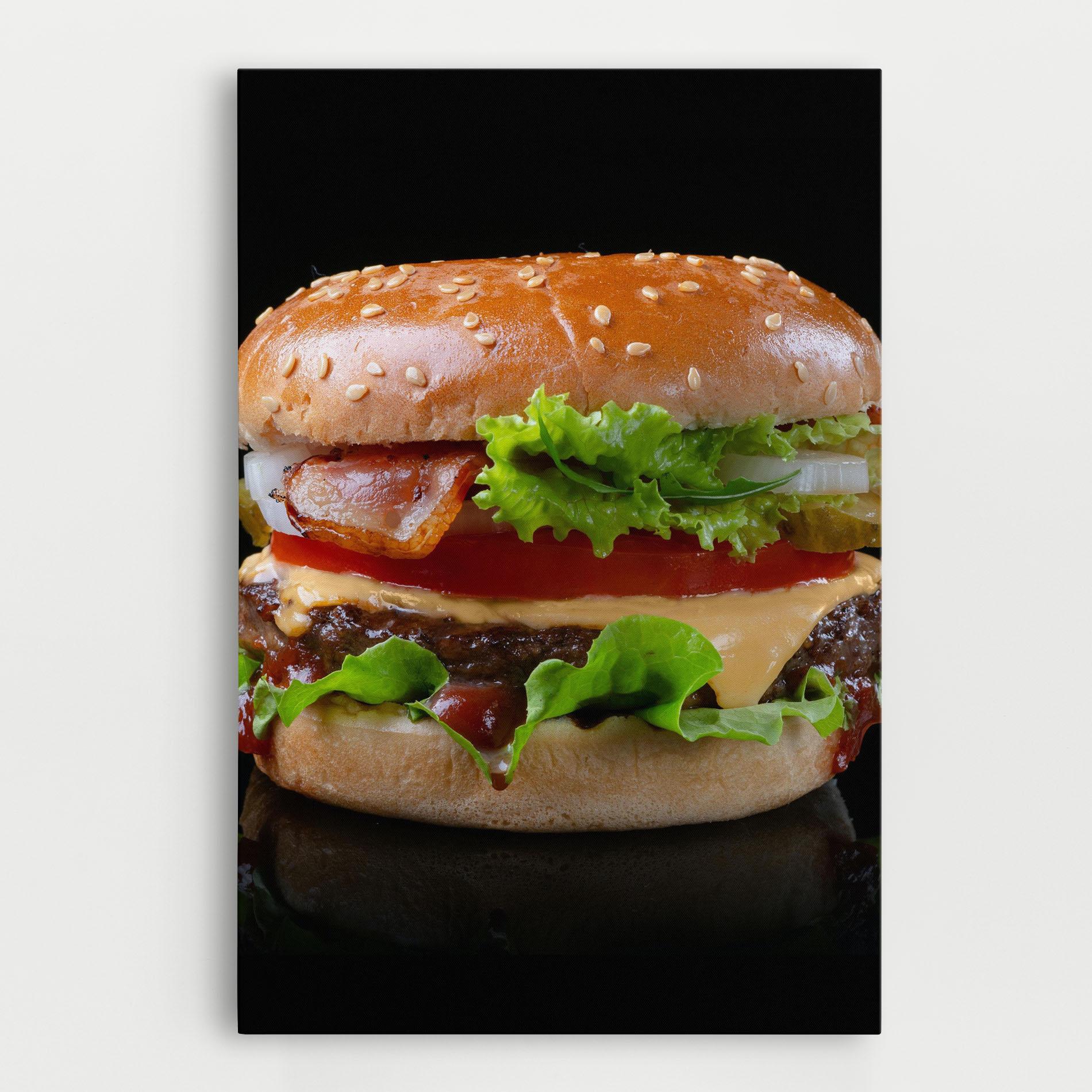 Tablou Canvas Yumm Hamburger mockup 0