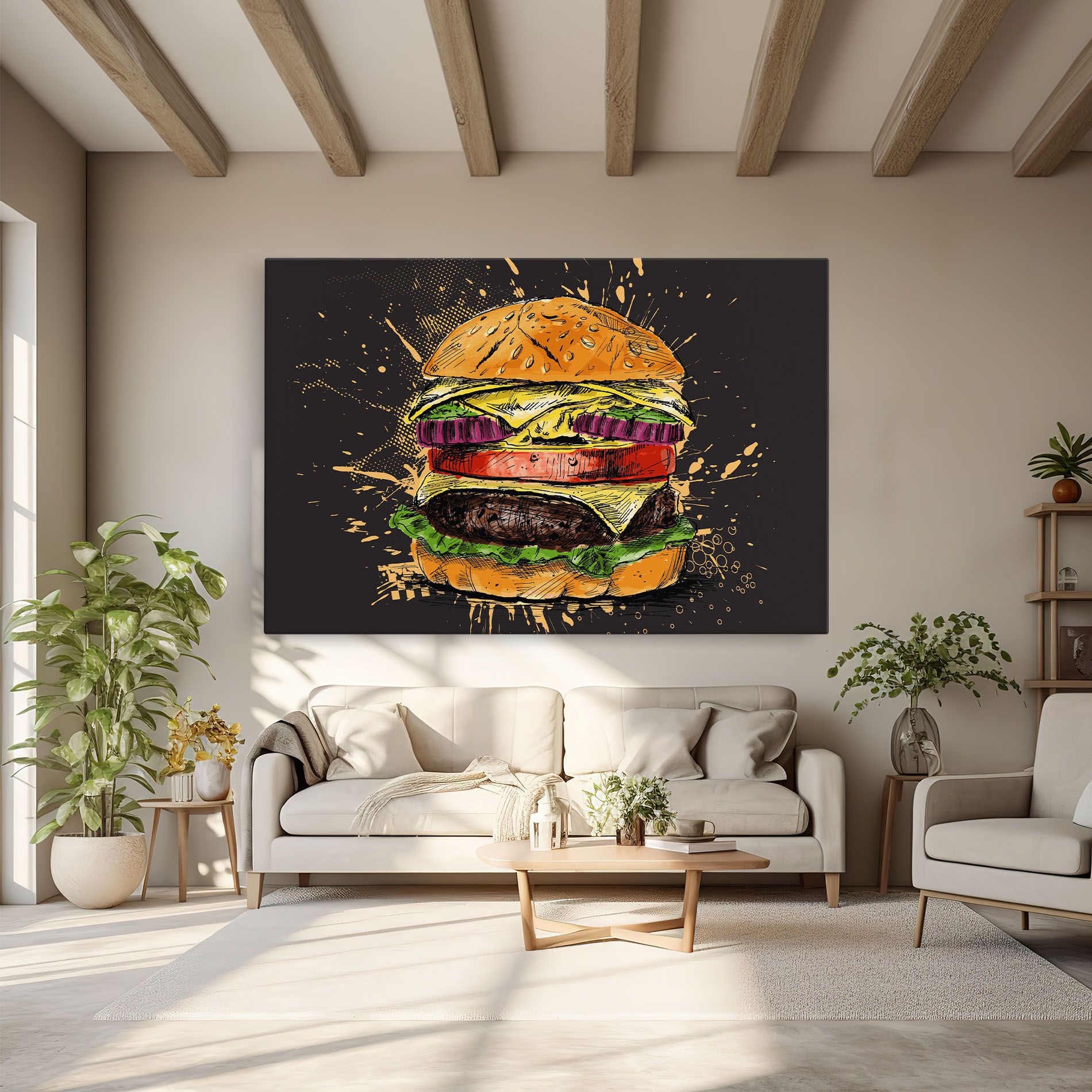 Burger Drawing mockup 6
