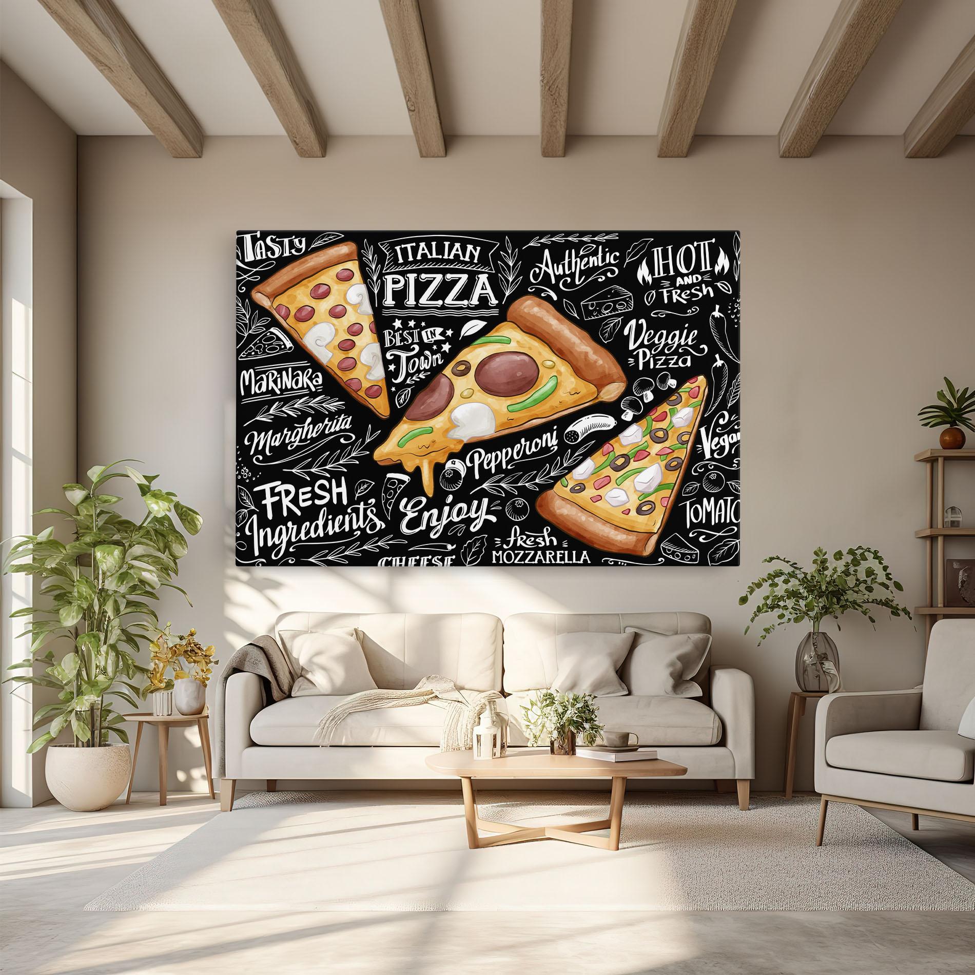 Tablou Canvas Enjoy Pizza mockup 6