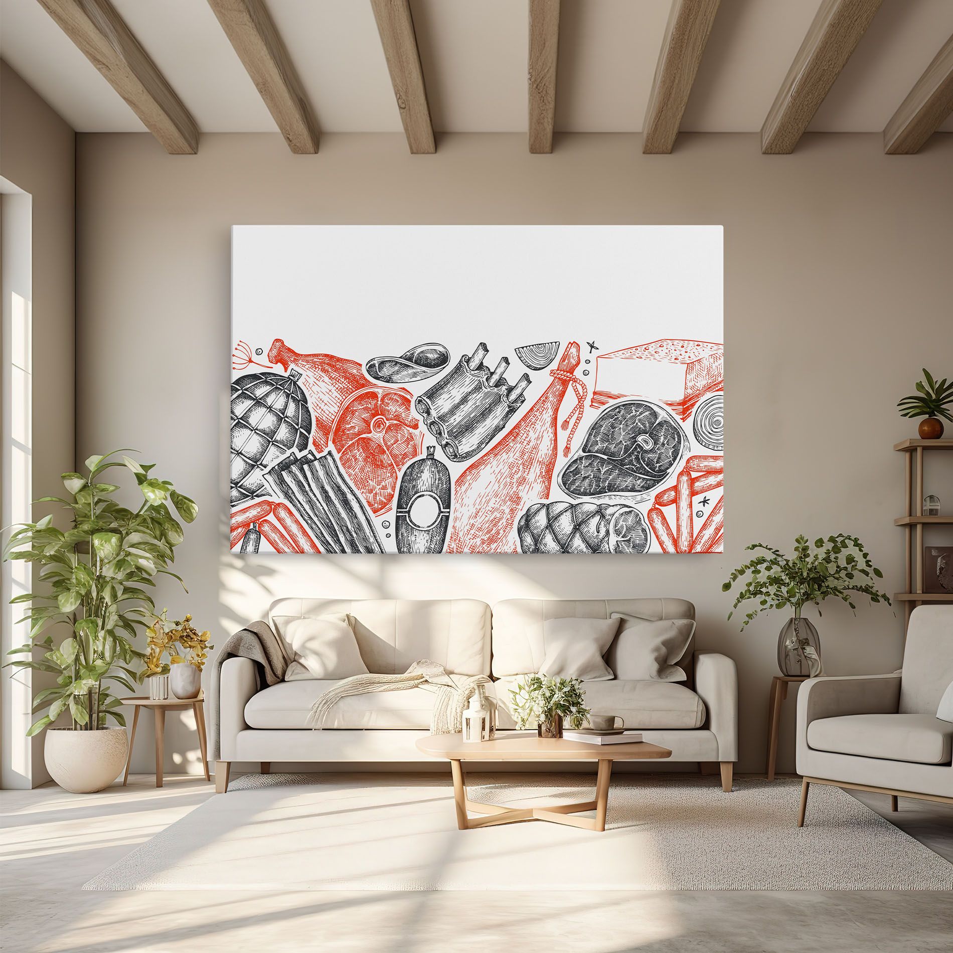 Grey Orange Meat mockup 6