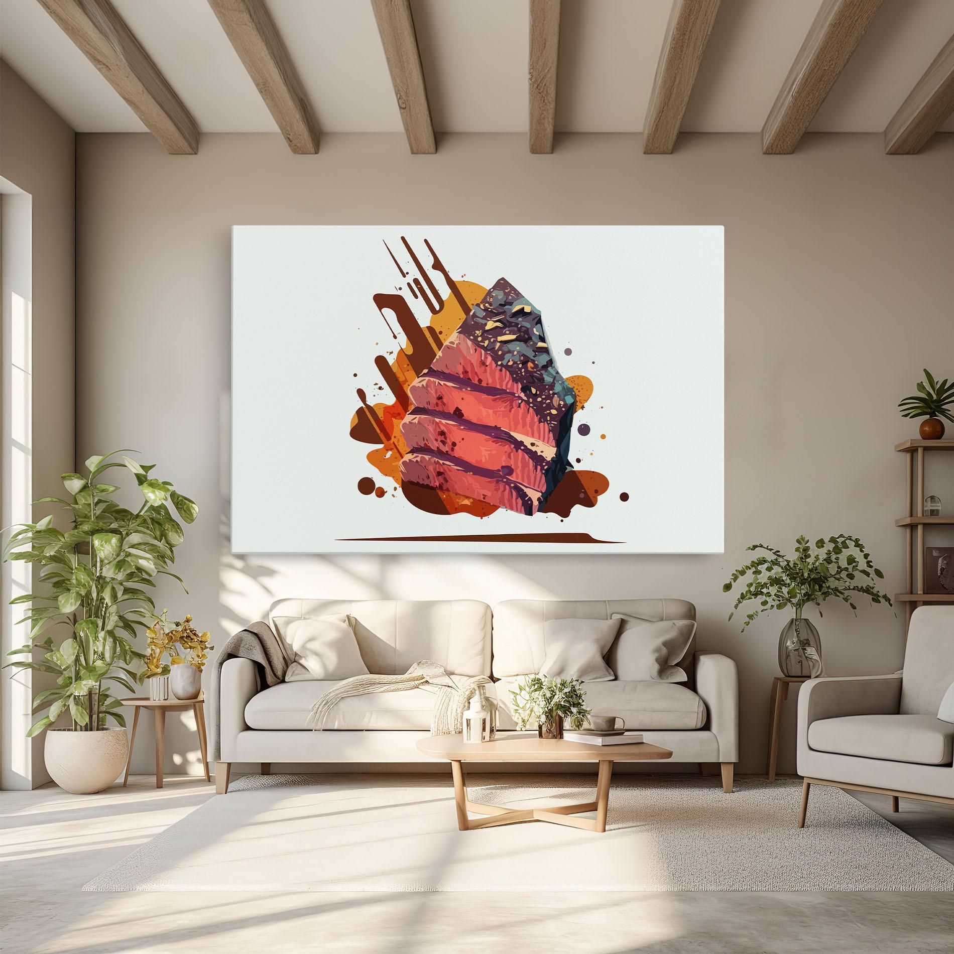Tablou Canvas Meat Floating mockup 6