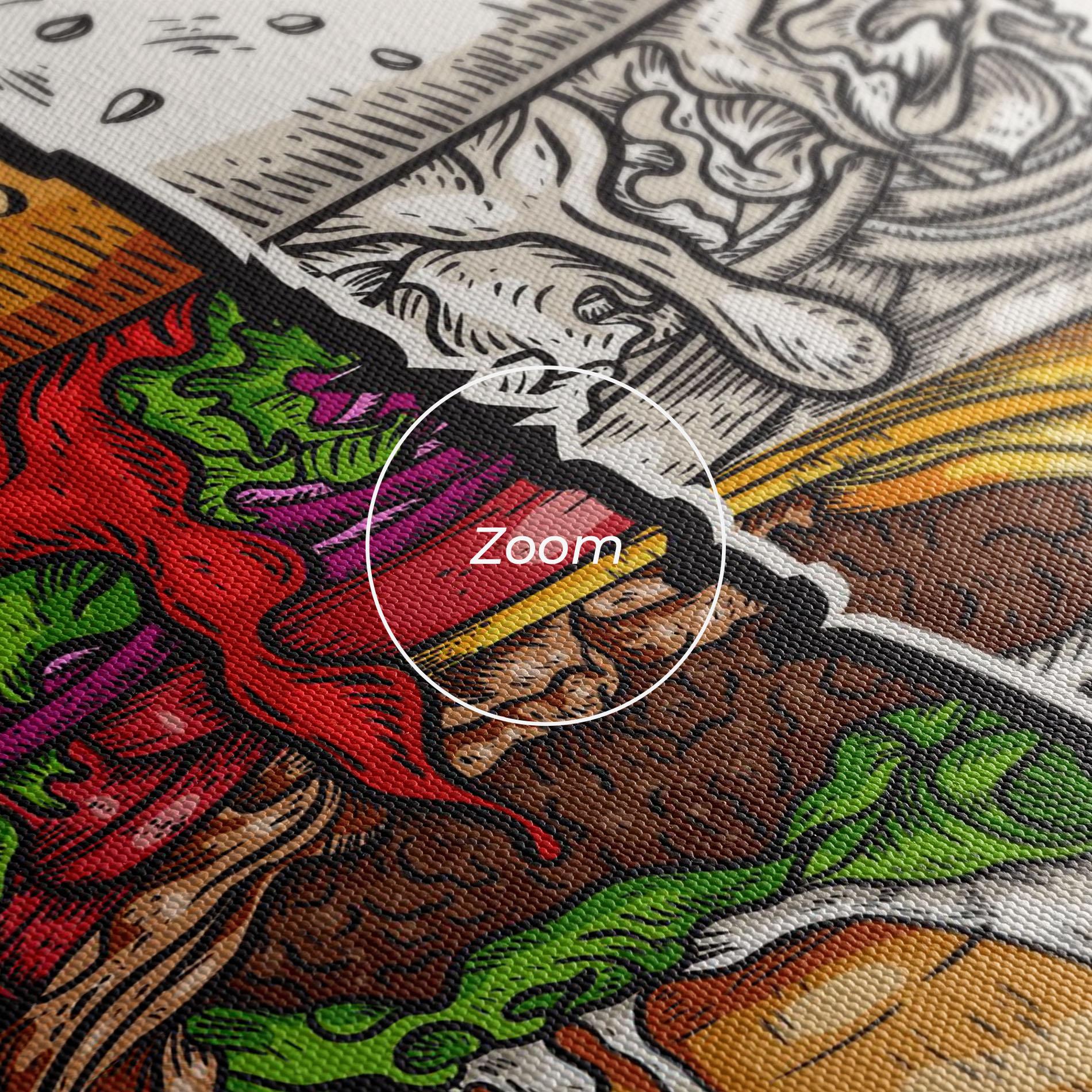 Tablou Canvas Burger Art mockup 3