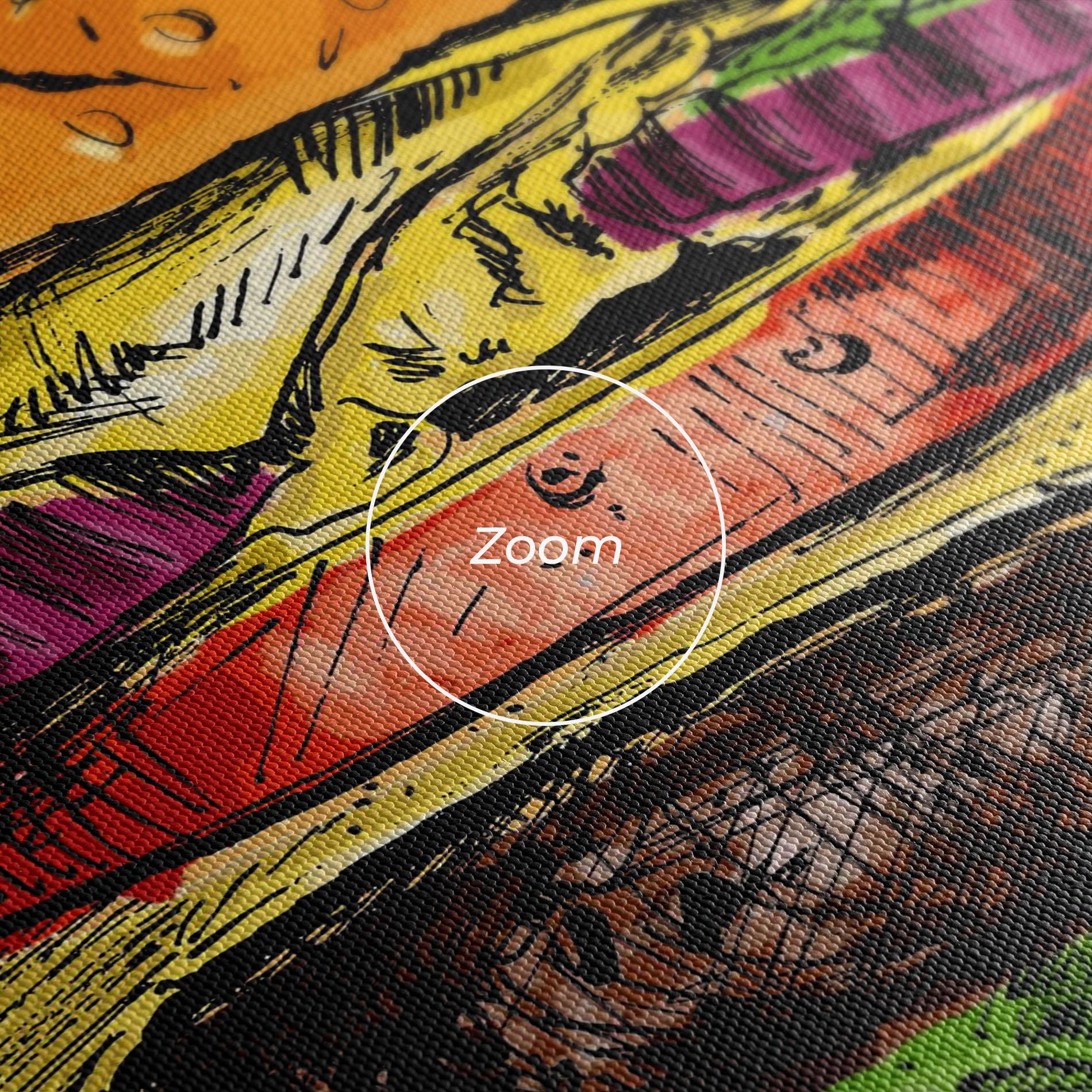 Tablou Canvas Burger Drawing mockup 3