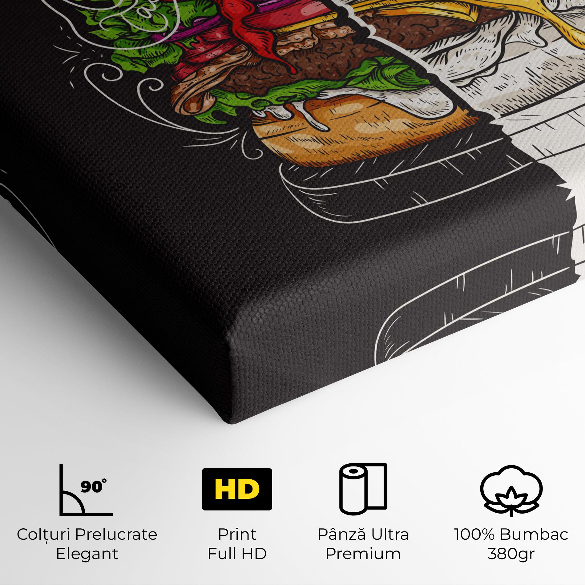 Tablou Canvas Burger Art mockup 4