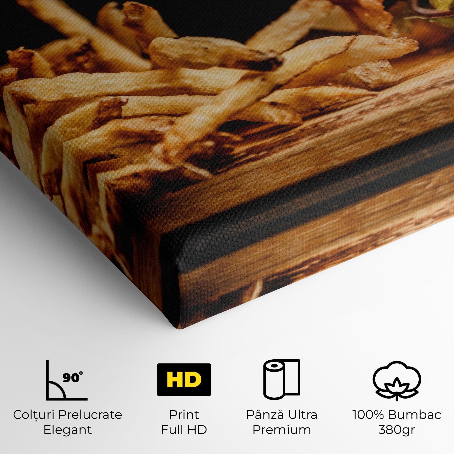Tablou Canvas Hamburger With Fries mockup 4