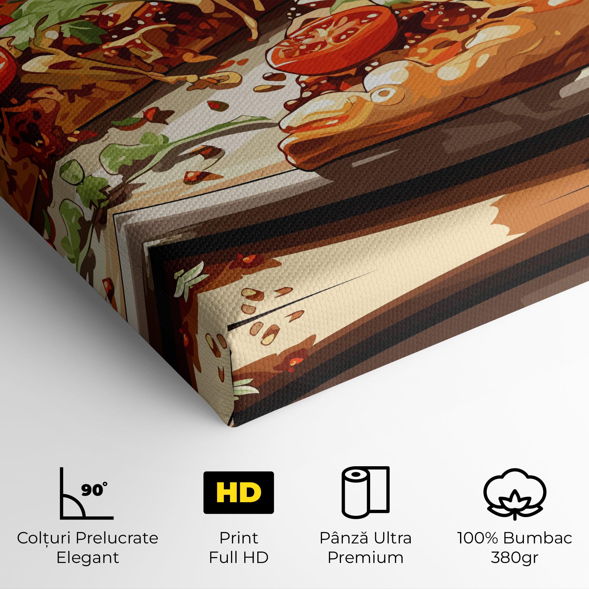 Tablou Canvas Pizza View mockup 4