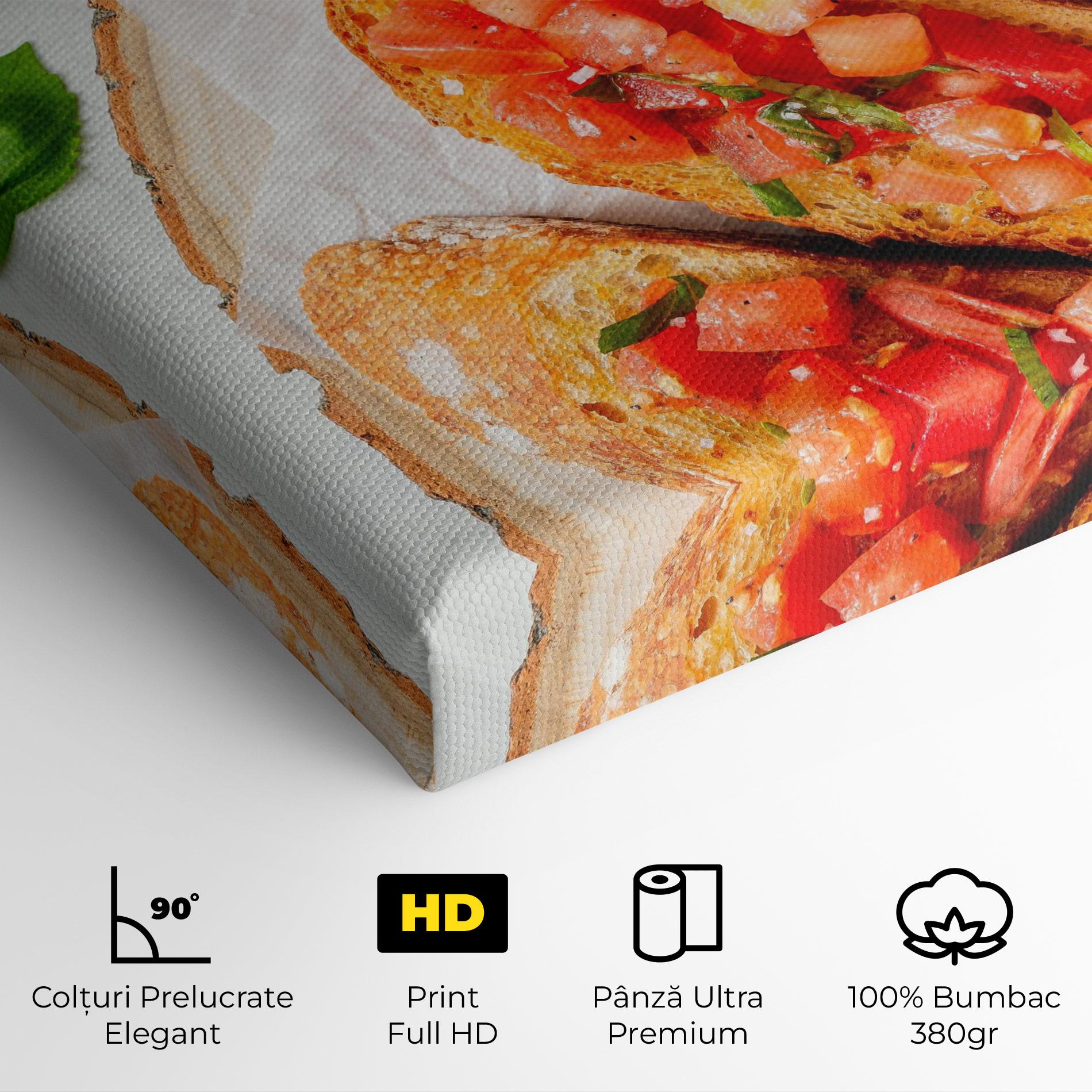 Tablou Canvas Tomatoes On Bread mockup 4