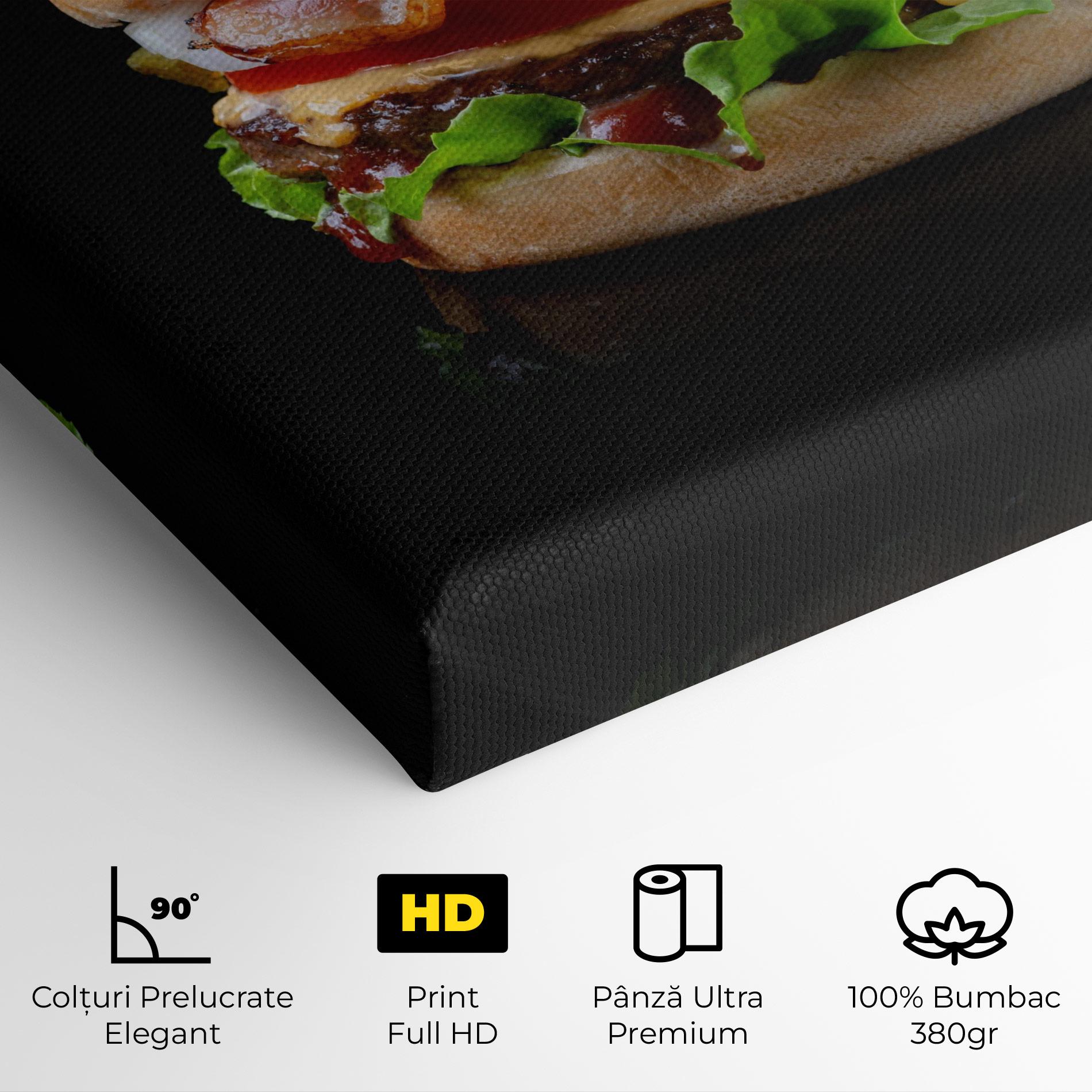 Tablou Canvas Yumm Hamburger mockup 4