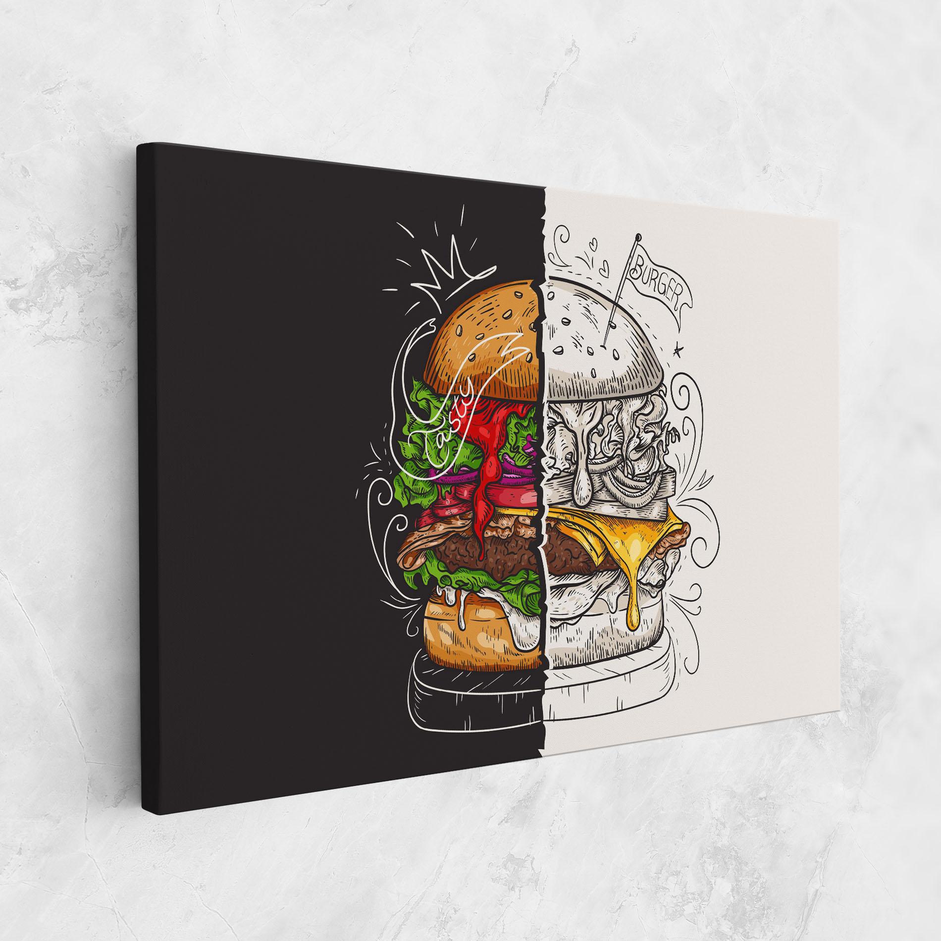 Tablou Canvas Burger Art mockup 1