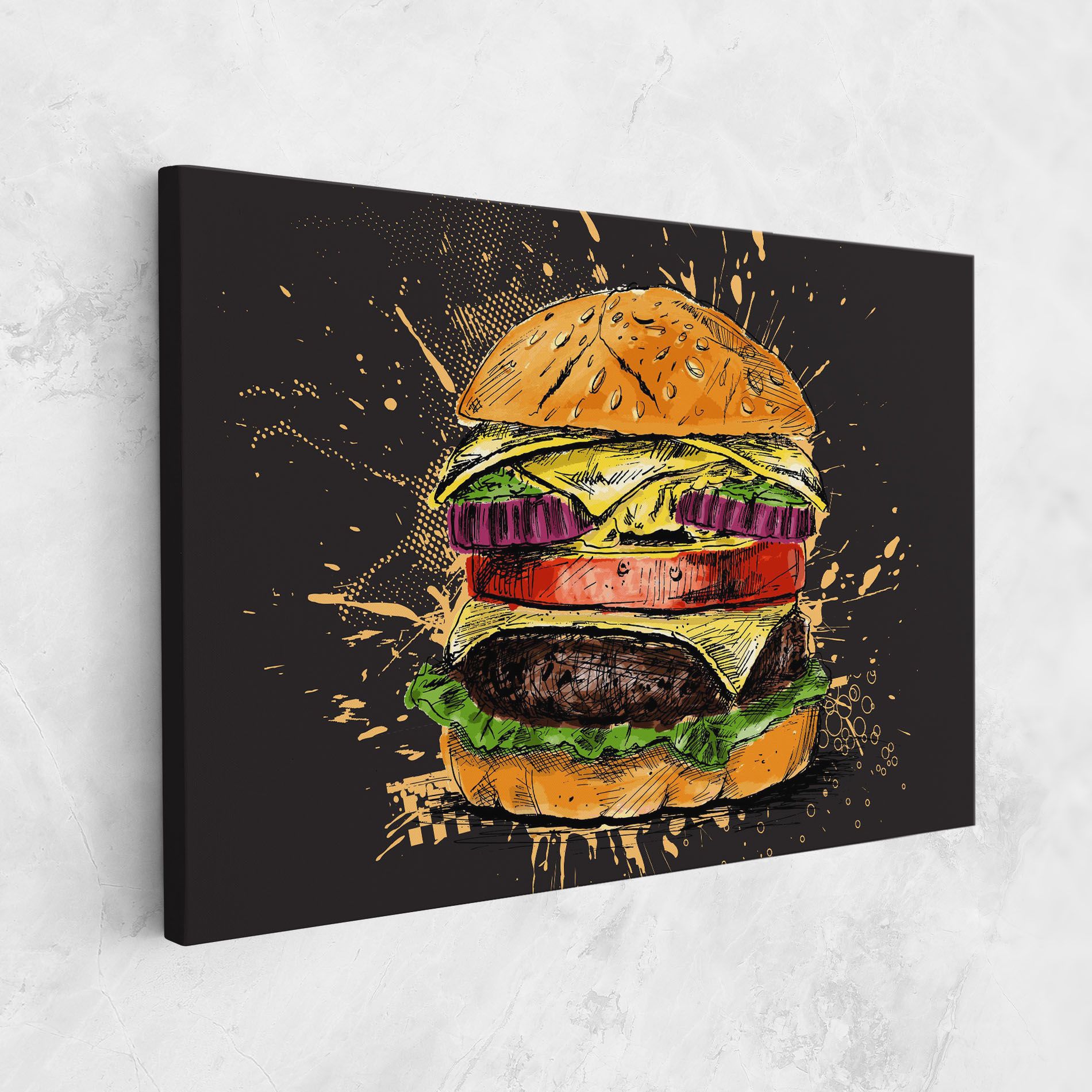 Burger Drawing mockup 1