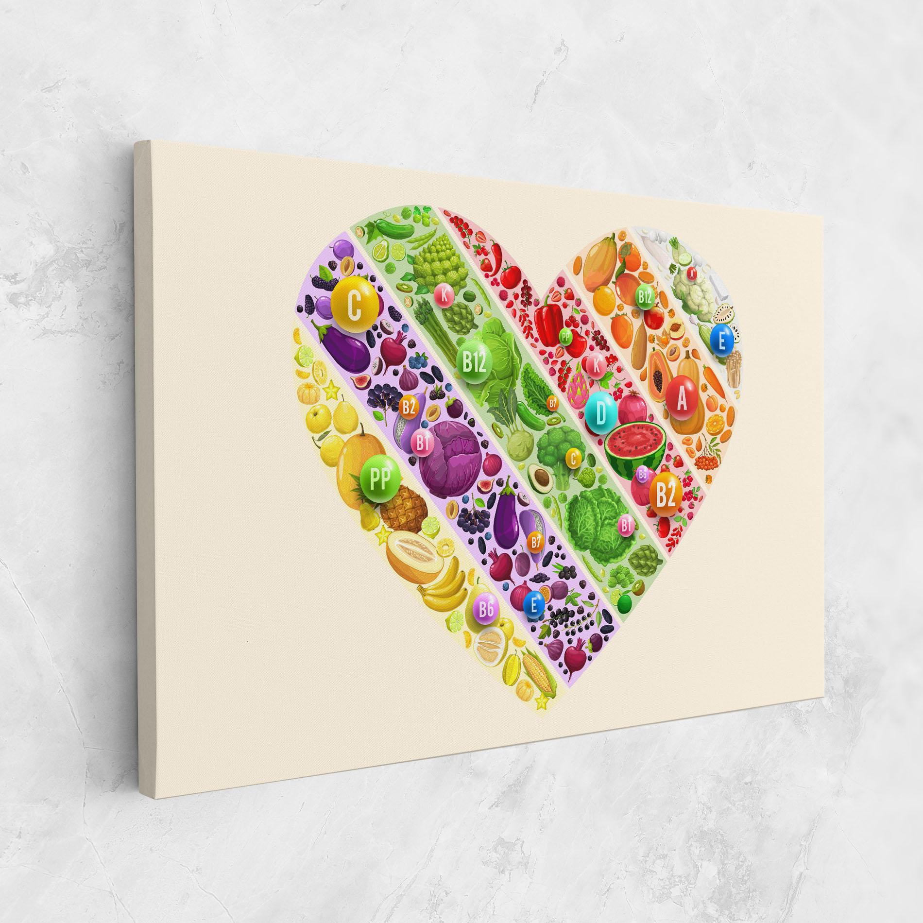 Tablou Canvas Food Heart mockup 1