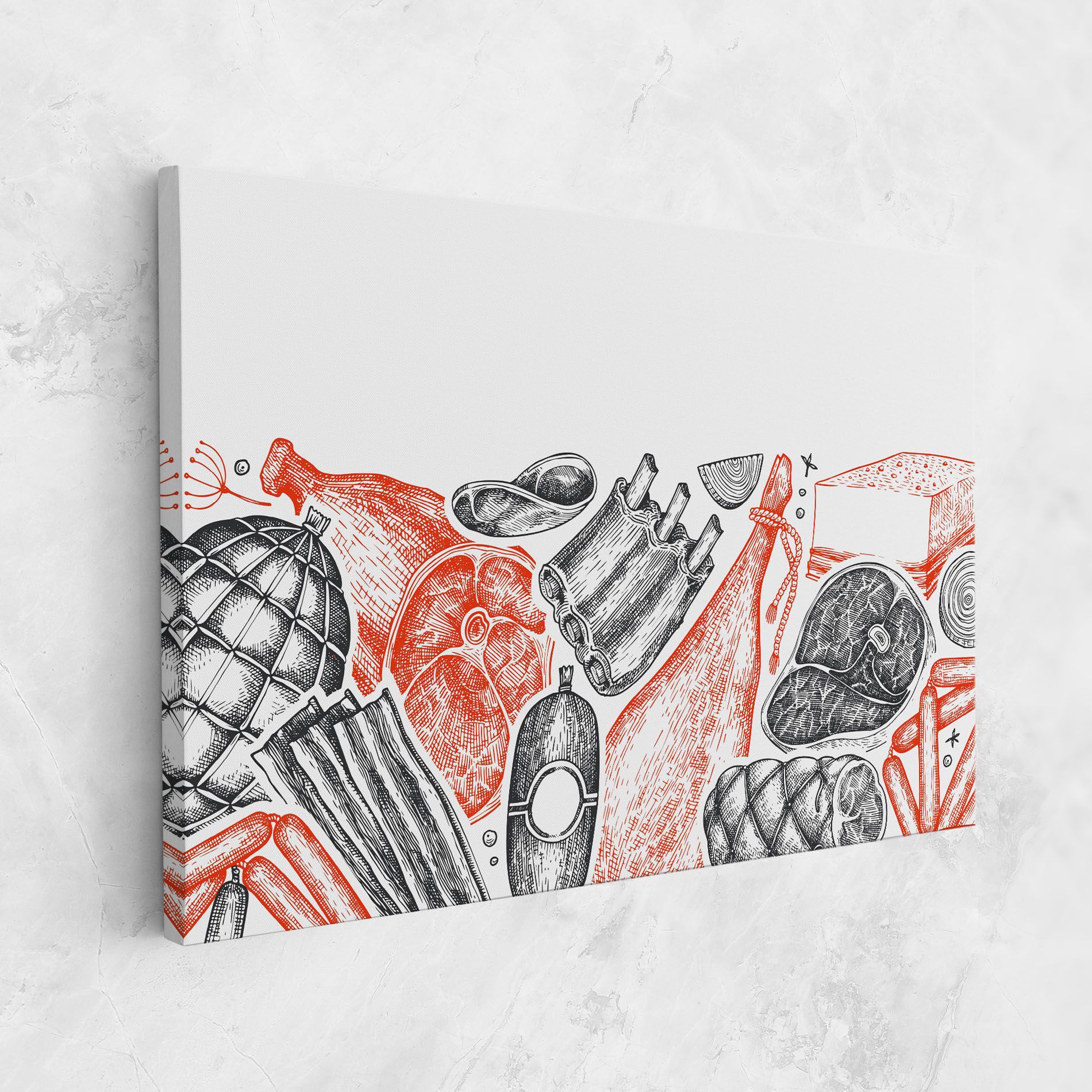 Grey Orange Meat mockup 1