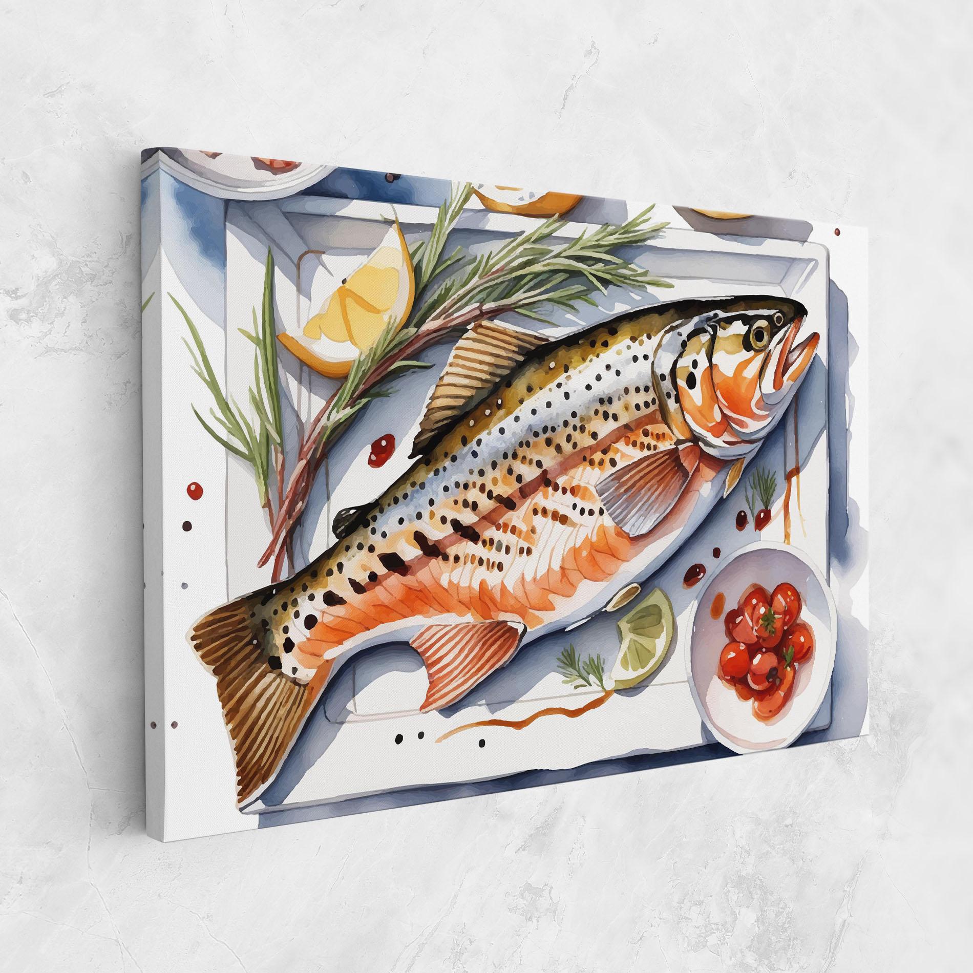 Tablou Canvas Grilled Trout mockup 1