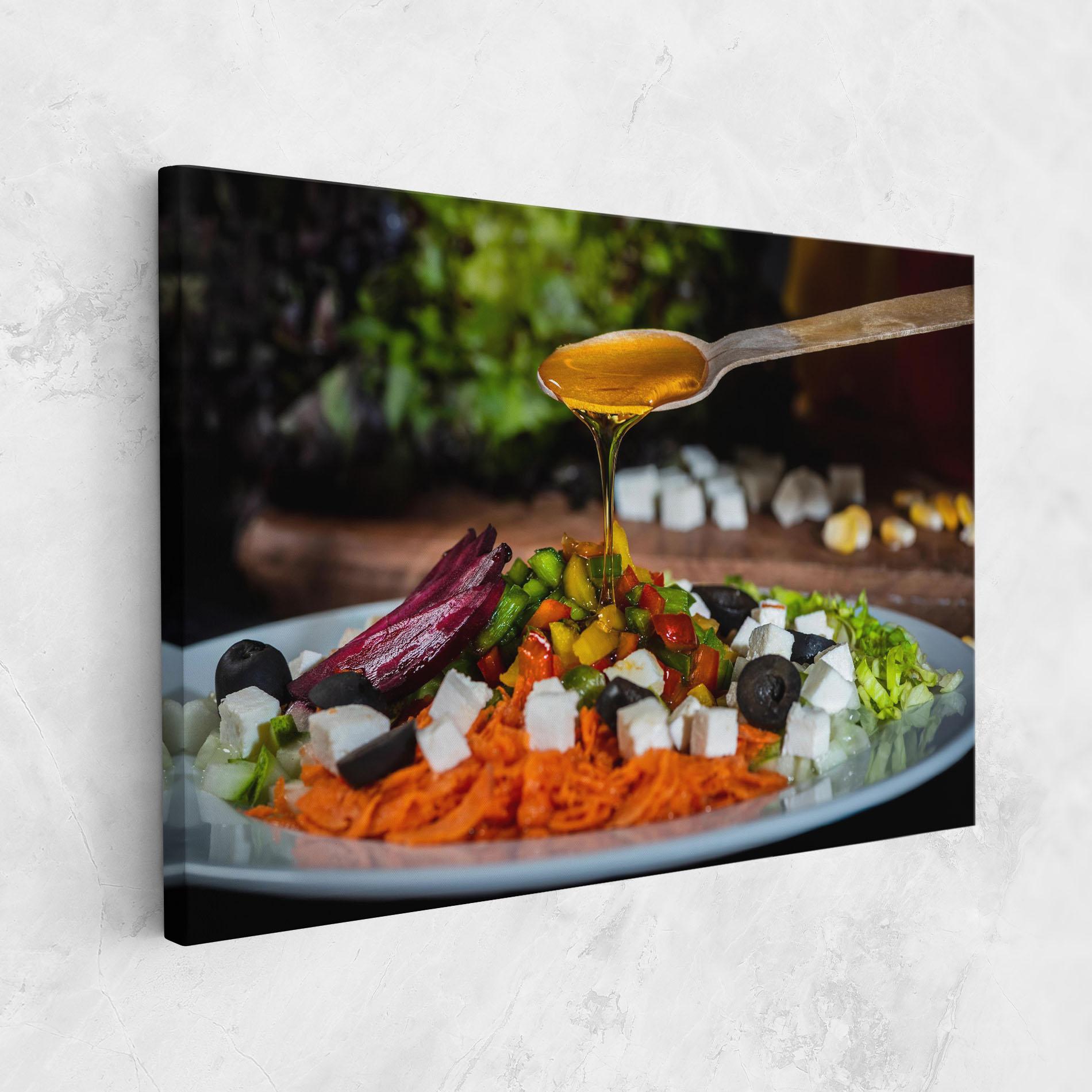 Tablou Canvas Honey Over Food mockup 1