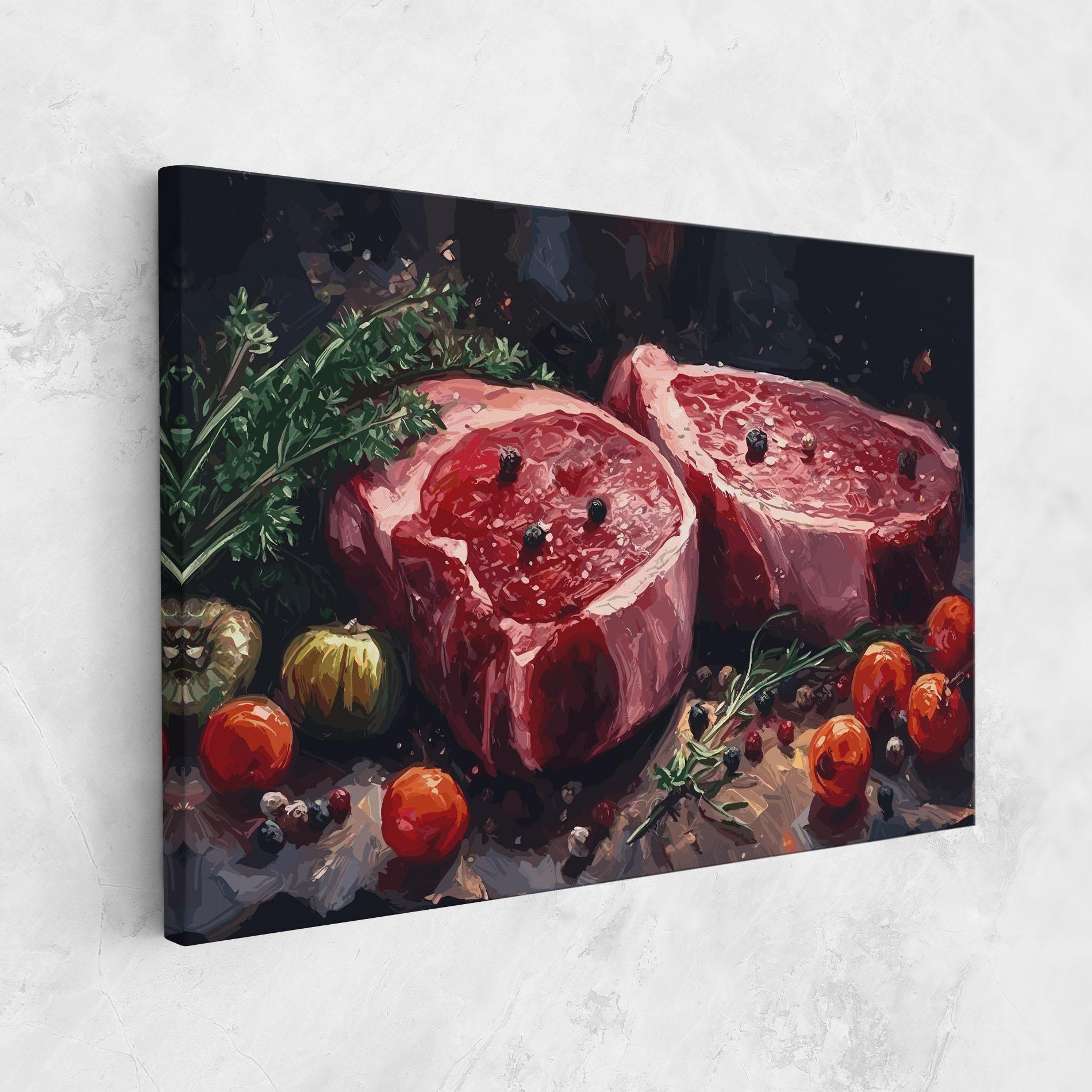 Tablou Canvas Meat With Tomatoes mockup 1