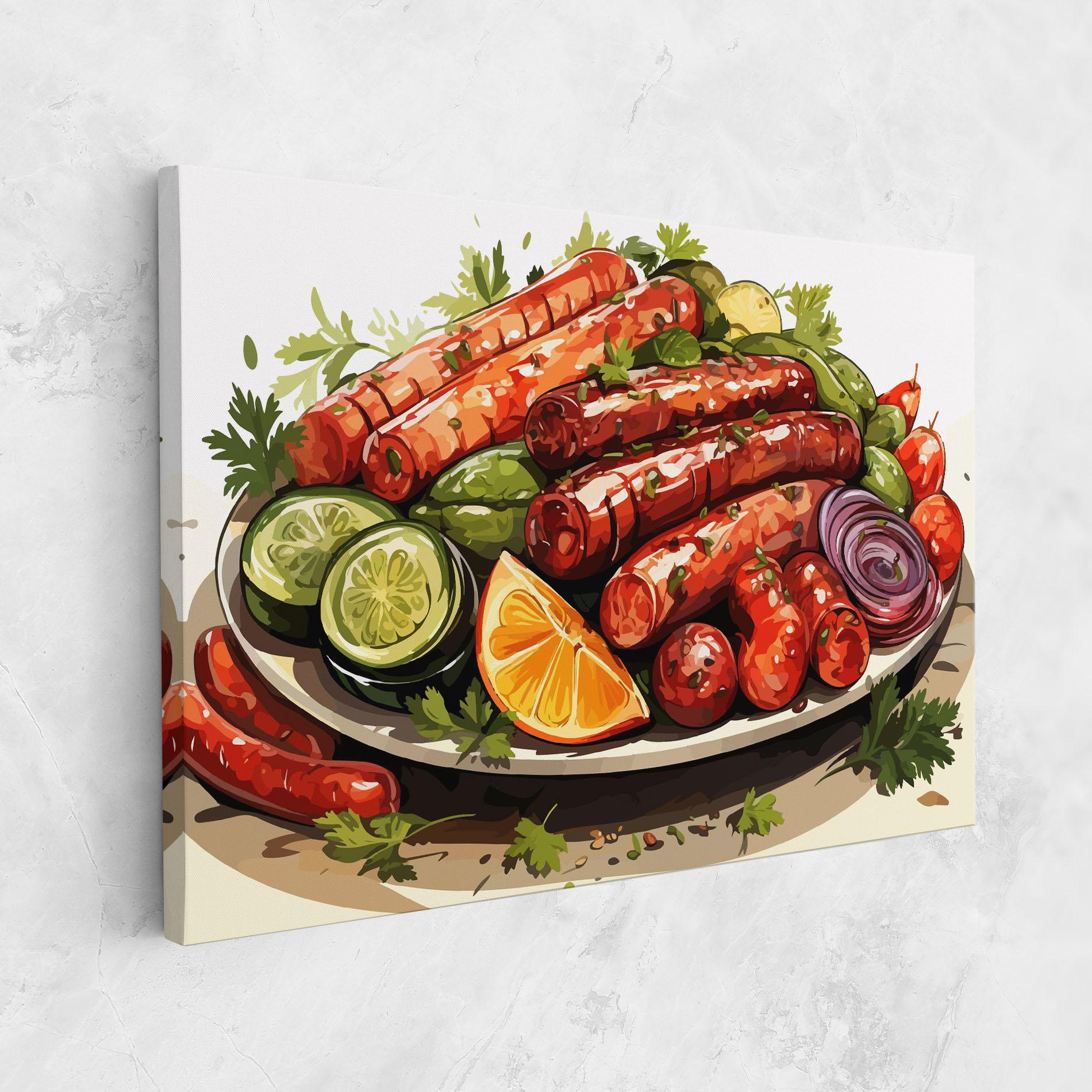 Tablou Canvas Tasty Sousages mockup 1