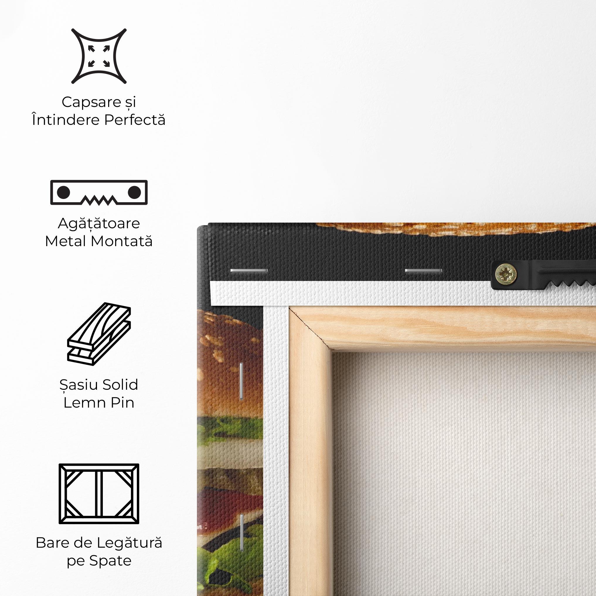 Tablou Canvas Delicious Hamburger mockup 5