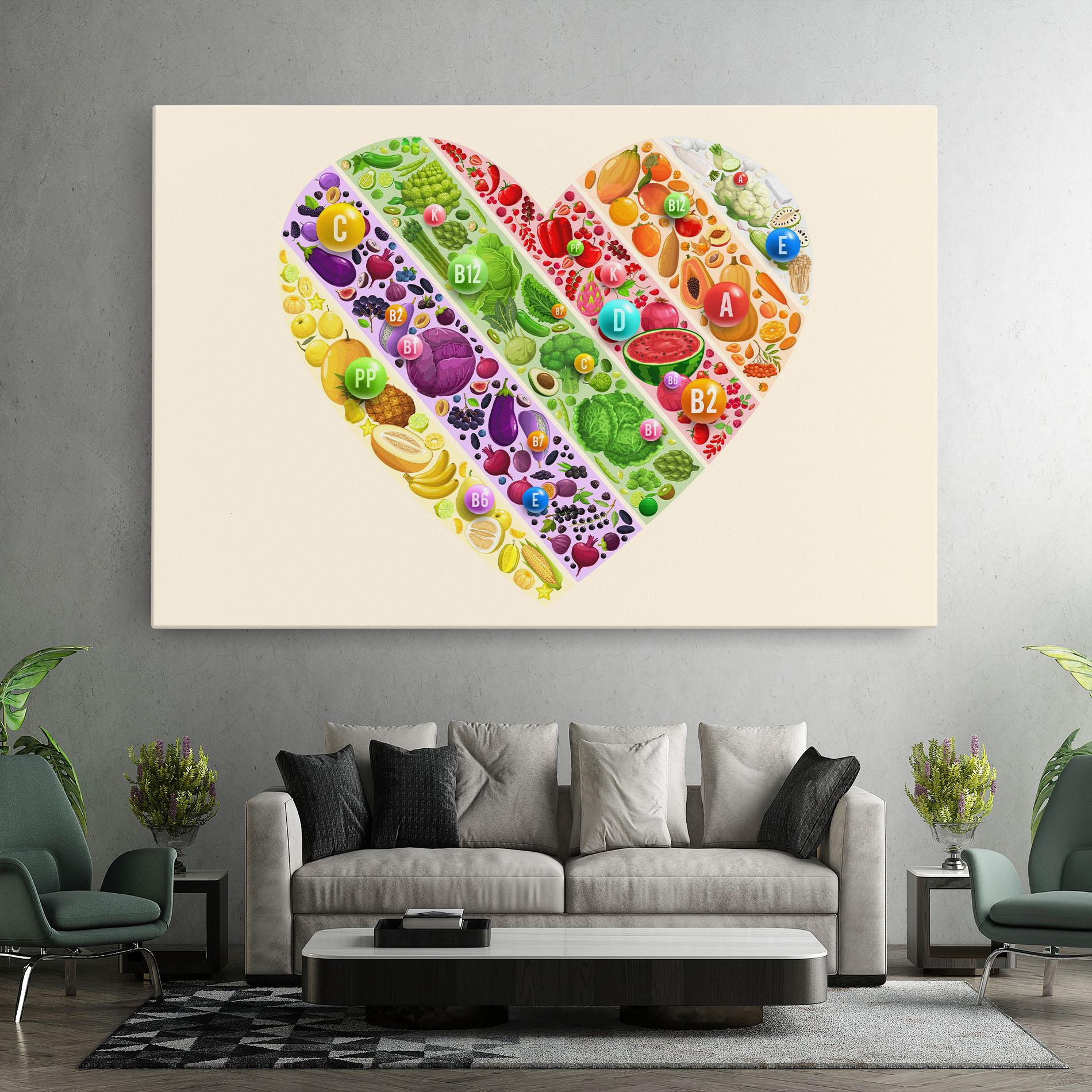 Tablou Canvas Food Heart mockup 7