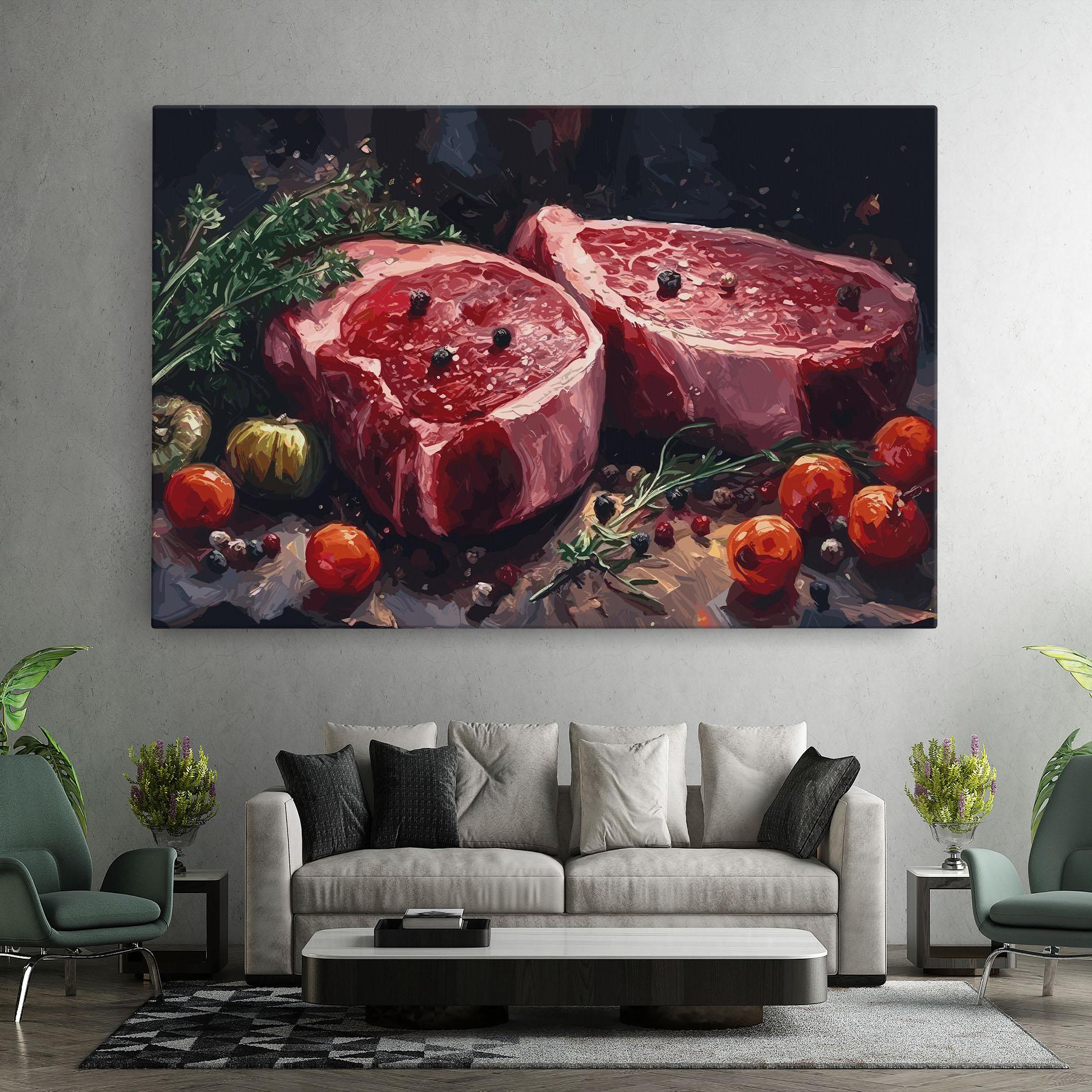 Tablou Canvas Meat With Tomatoes mockup 7