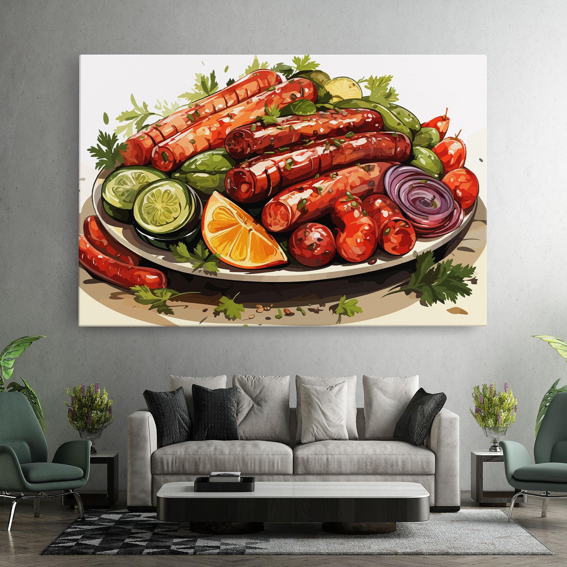 Tablou Canvas Tasty Sousages mockup 7